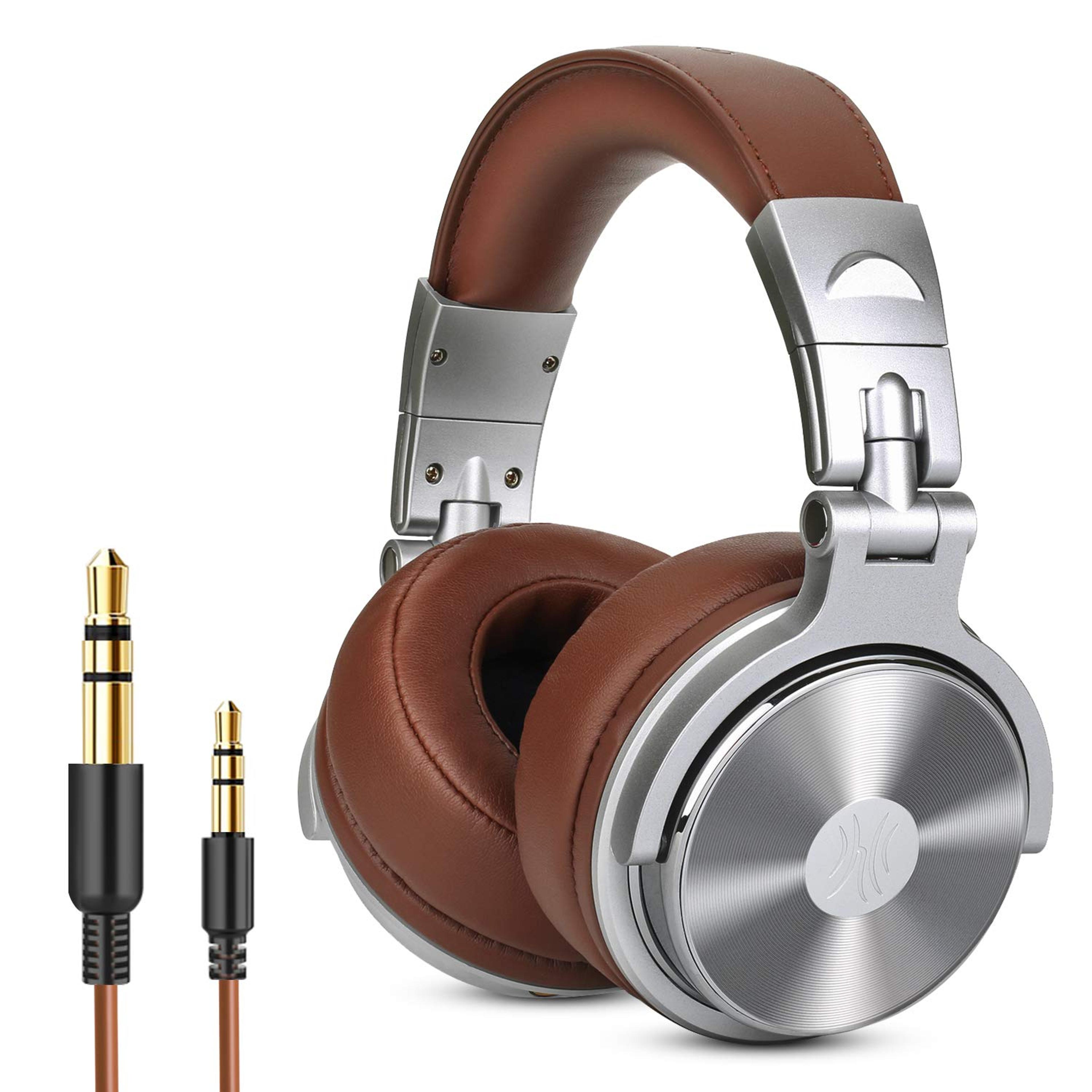professional studio dj headphones wired hifi over ear headset with microphone