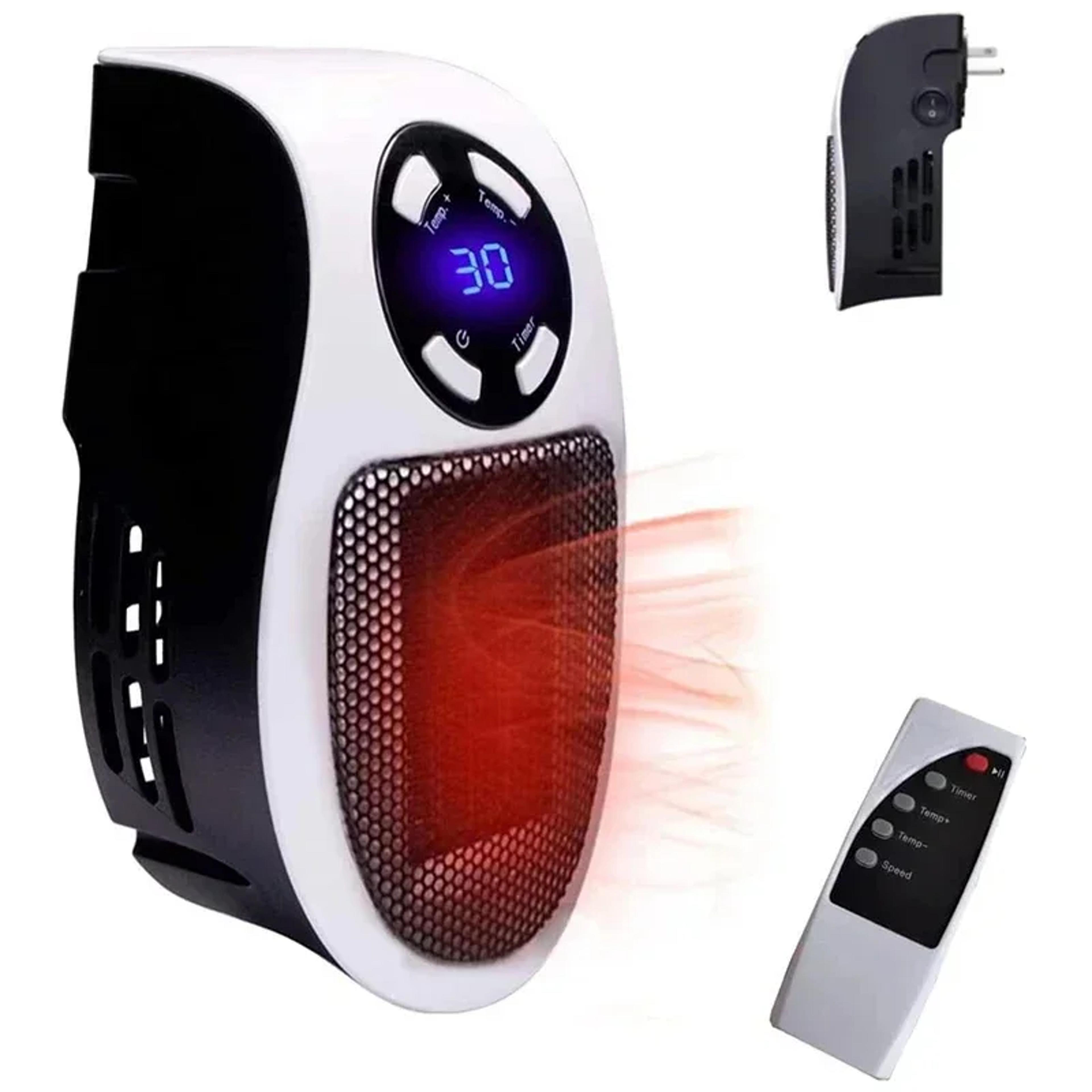 portable electric heater plug in wall heater with adjustable temperature and timer