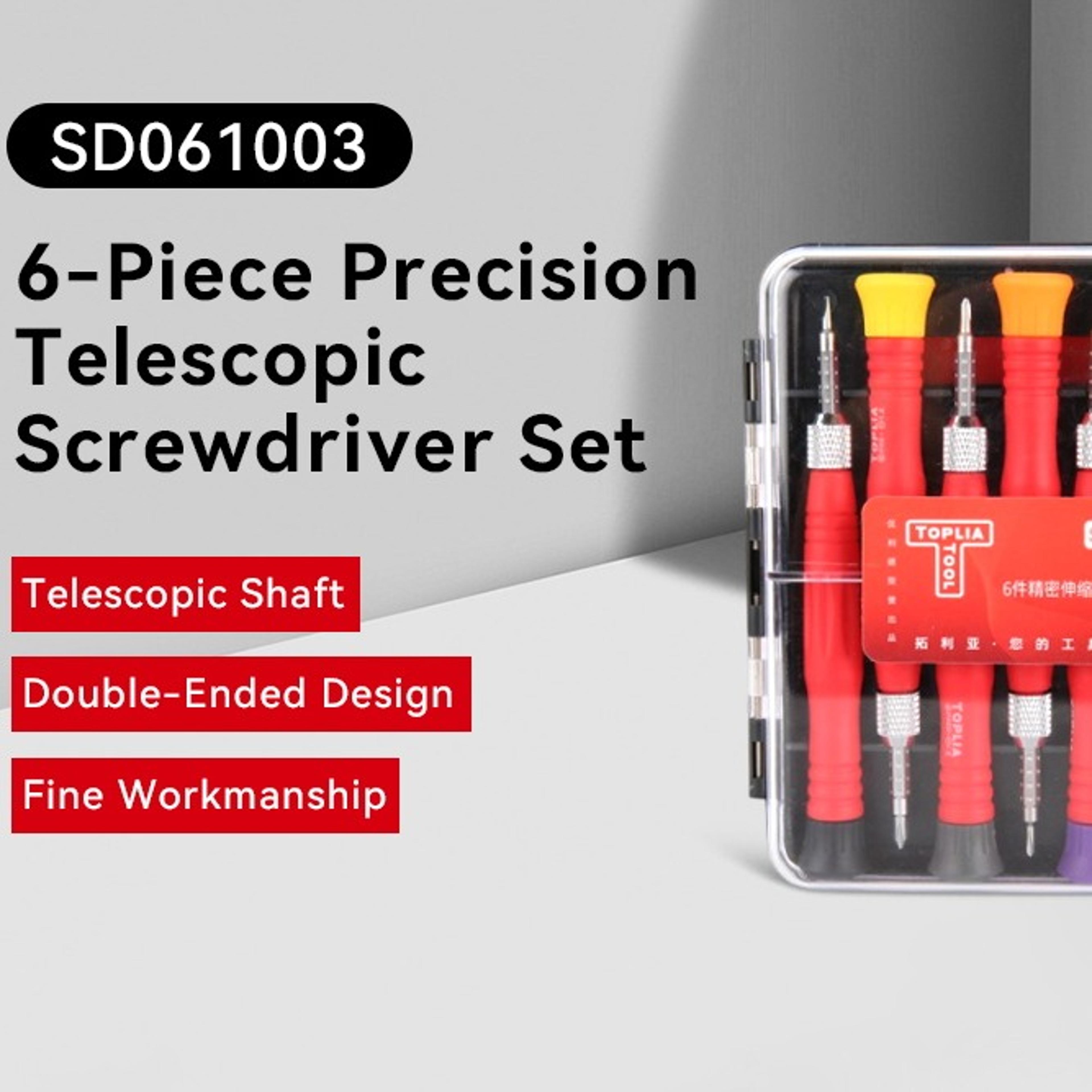 precision extendable screwdriver set for electronics and small appliance repair