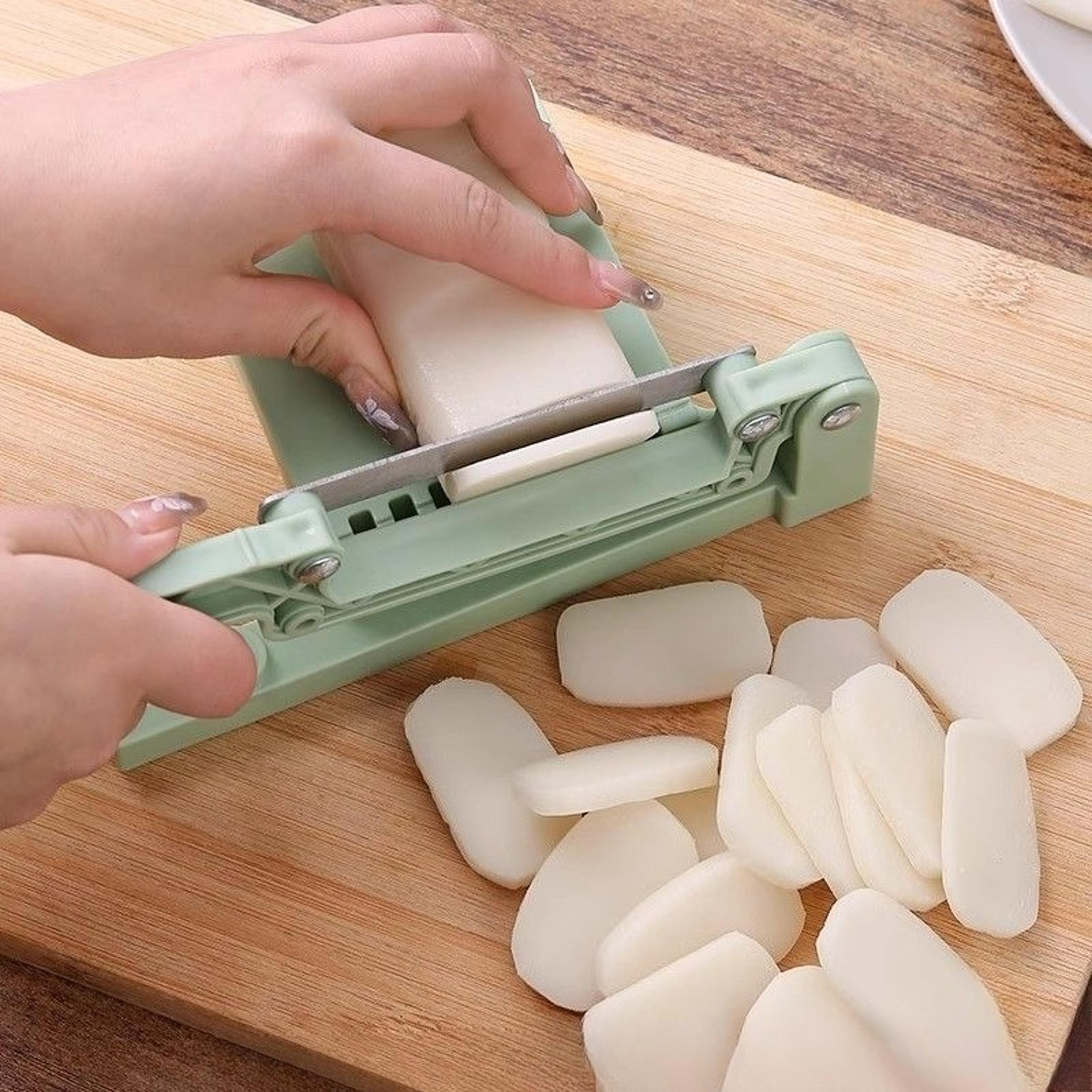 stainless steel rice cake slicer quick cut kitchen tool for clean even slices