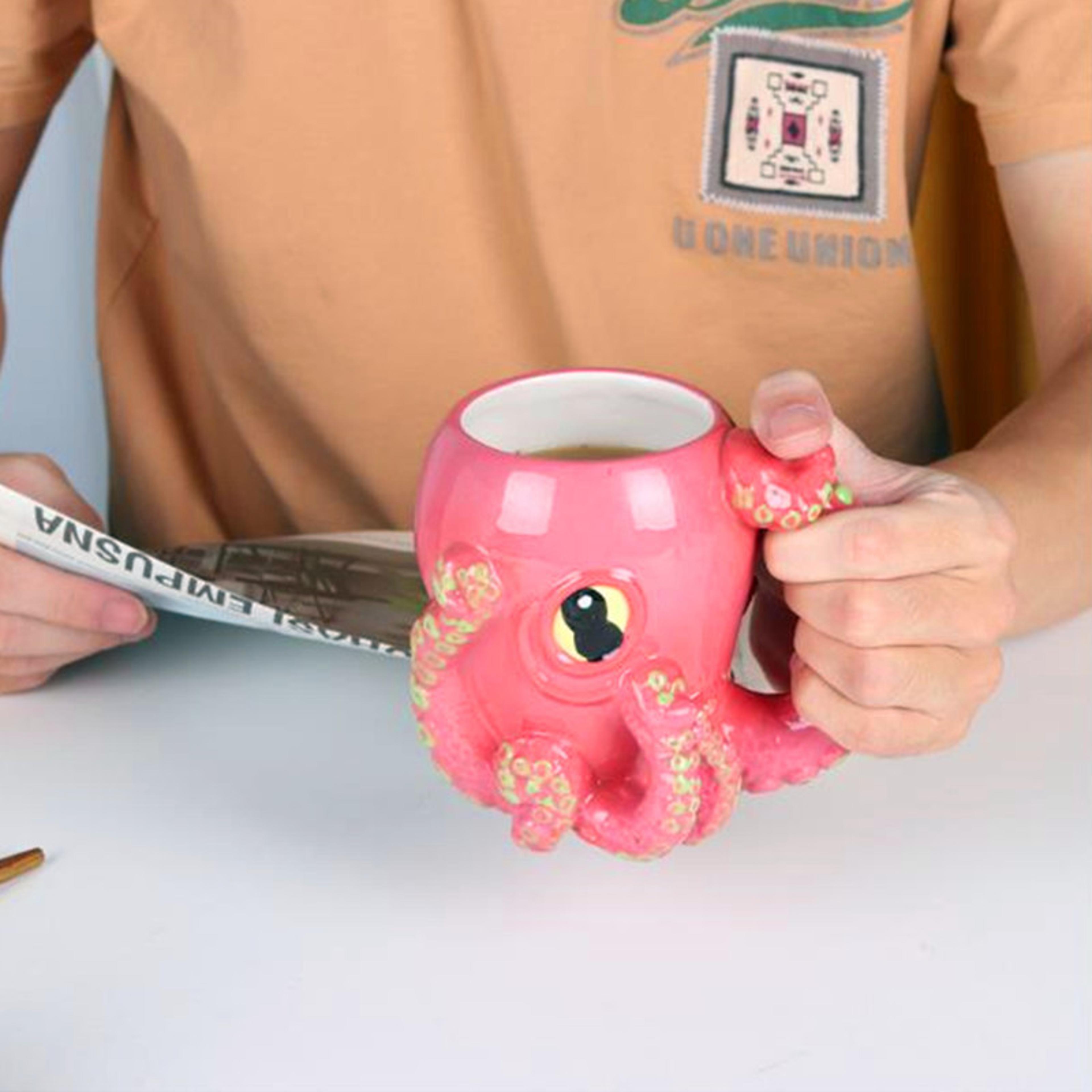octopus mug with wrapped tentacle design unique novelty coffee cup for home and gifts