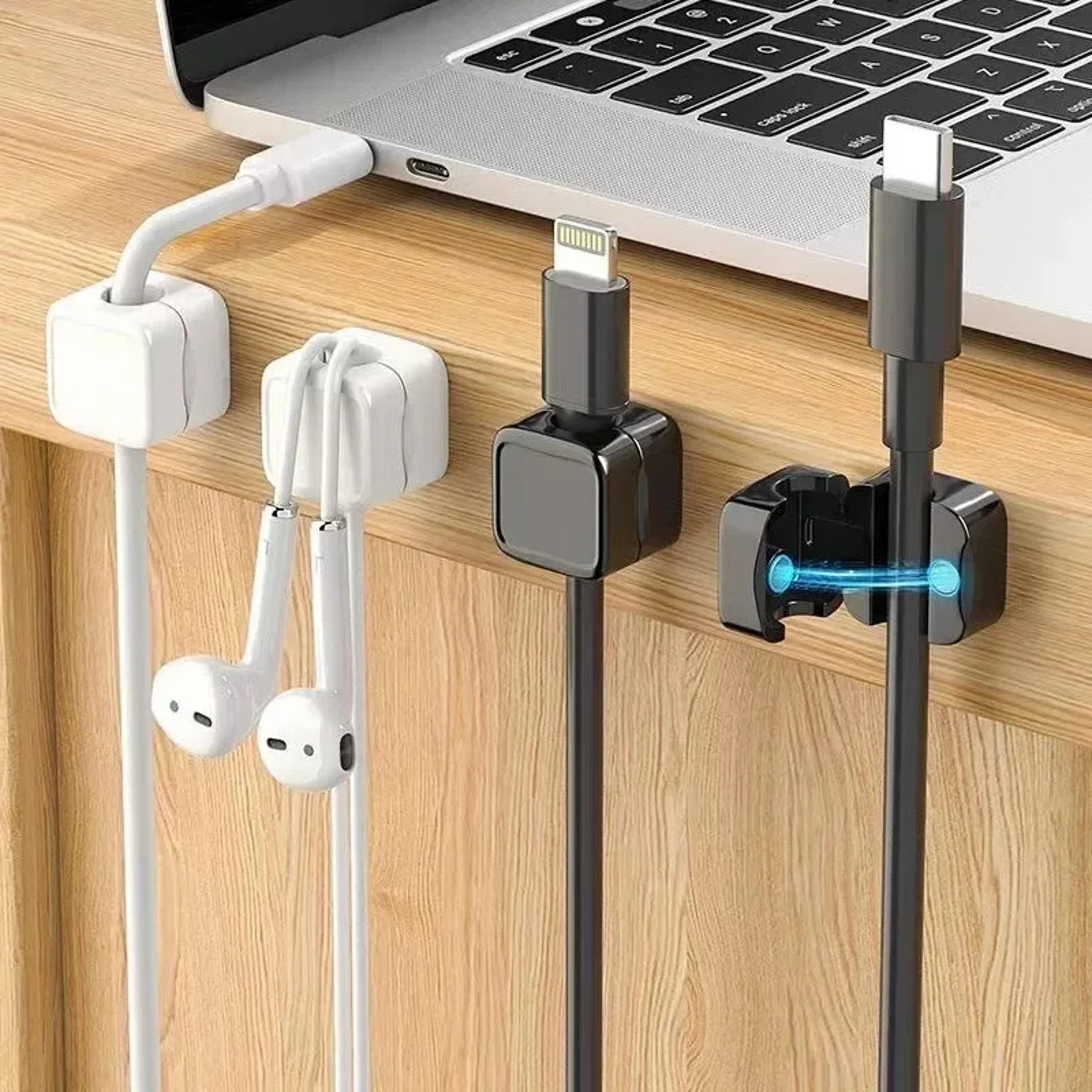 magnetic cable clips adjustable cord holder for desk cable management