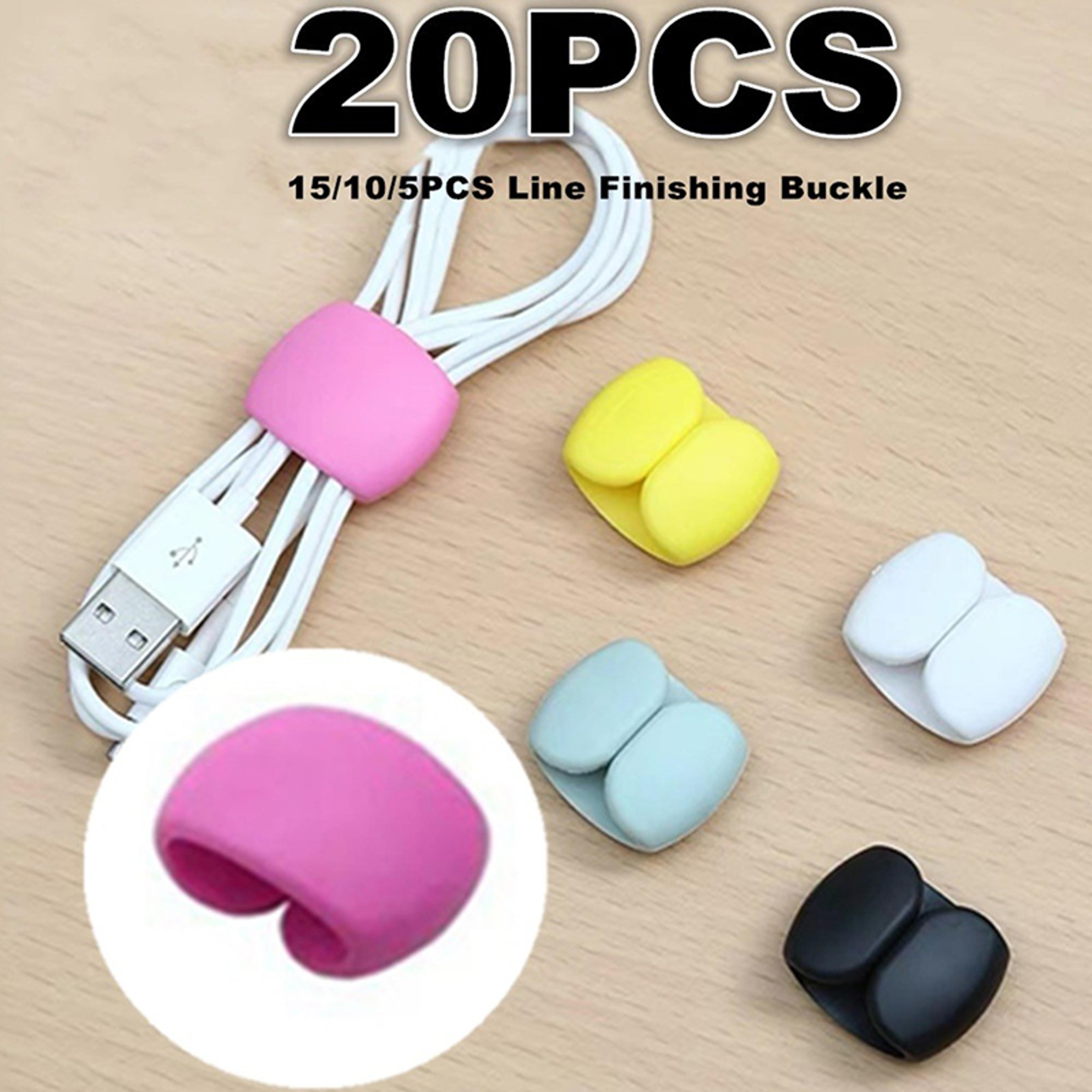 travel cable protector clips and cord organizer buckles for charging cables and earphones
