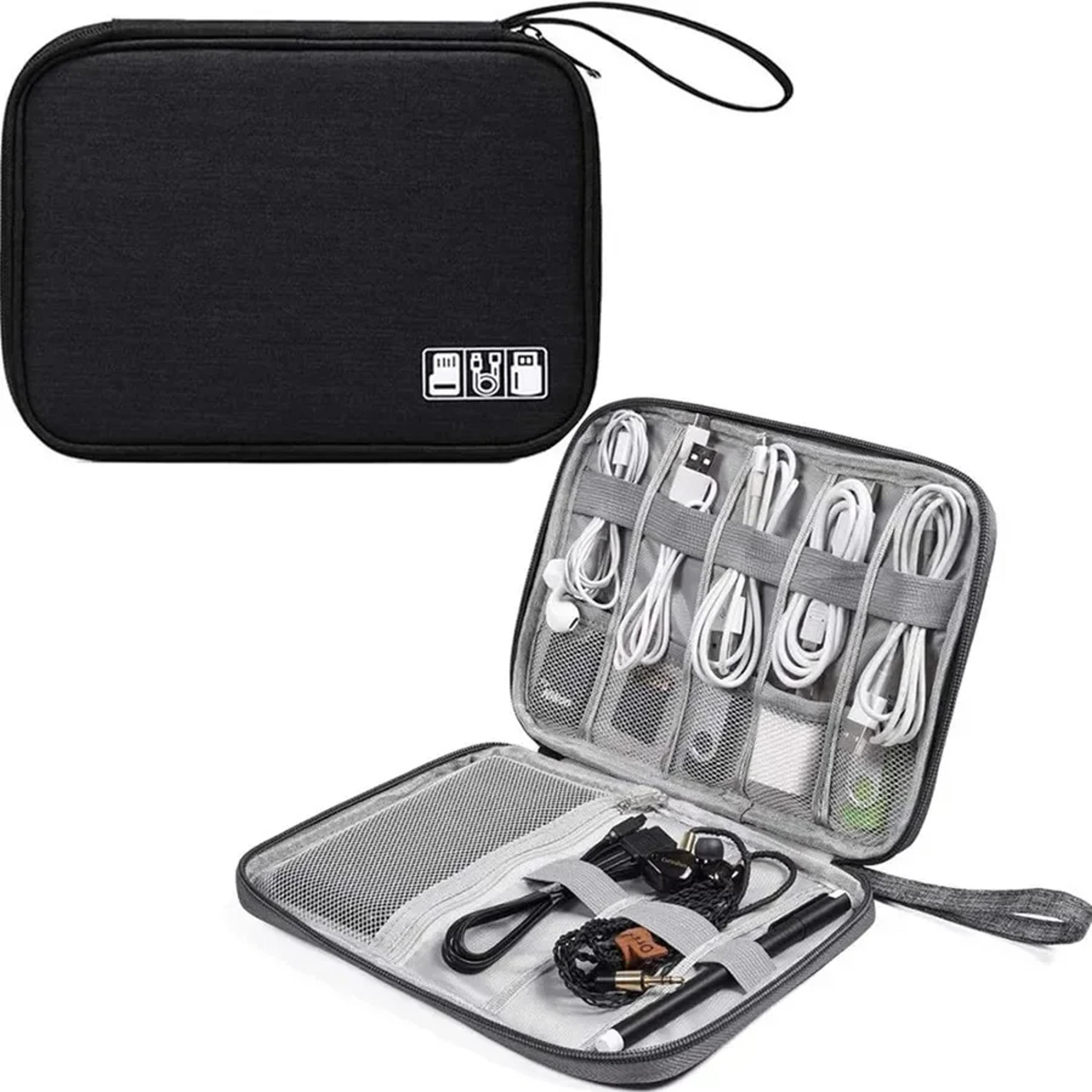 travel tech organizer bag for cables hard drives chargers and small accessories