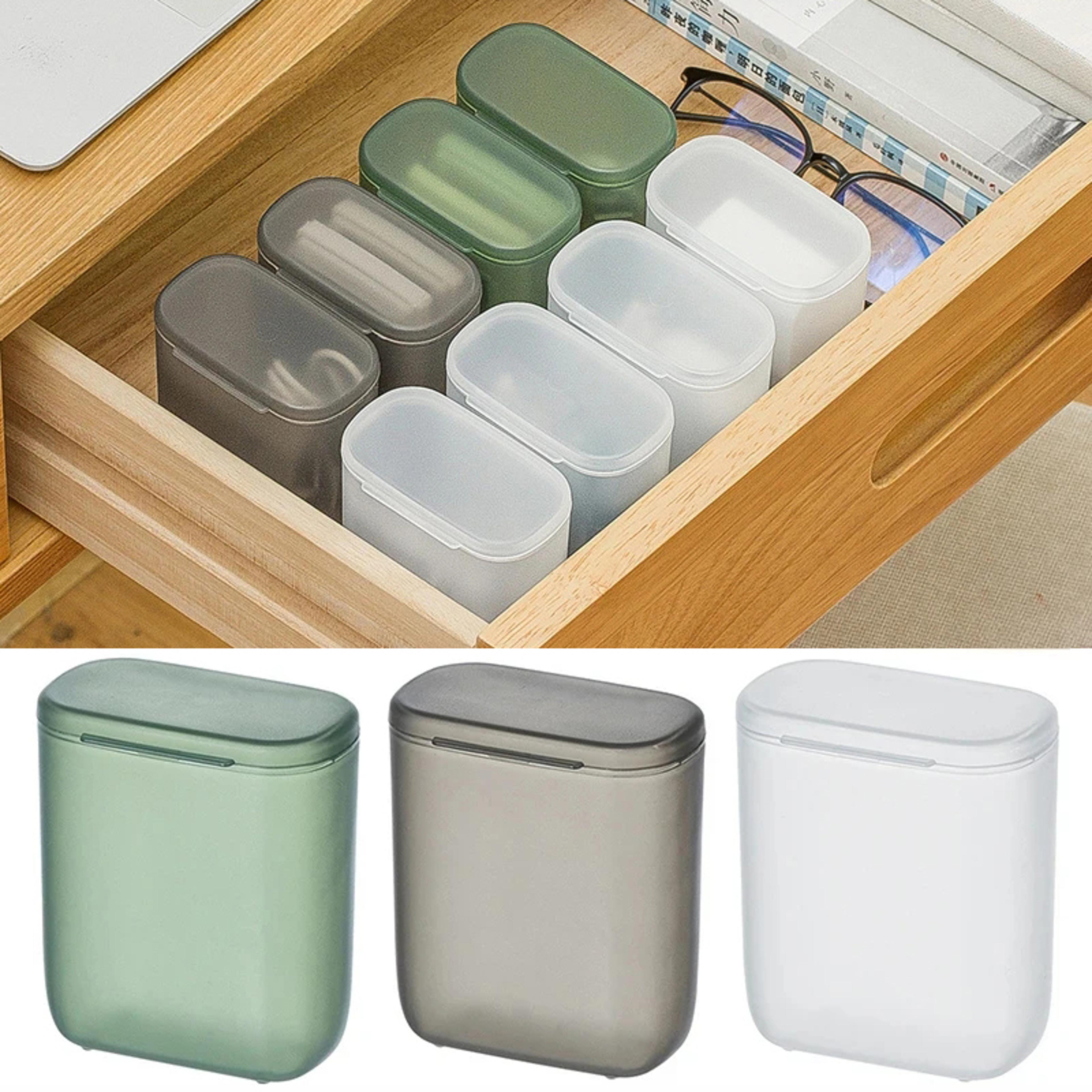 portable cable organizer box with cover for chargers earphones and small accessories