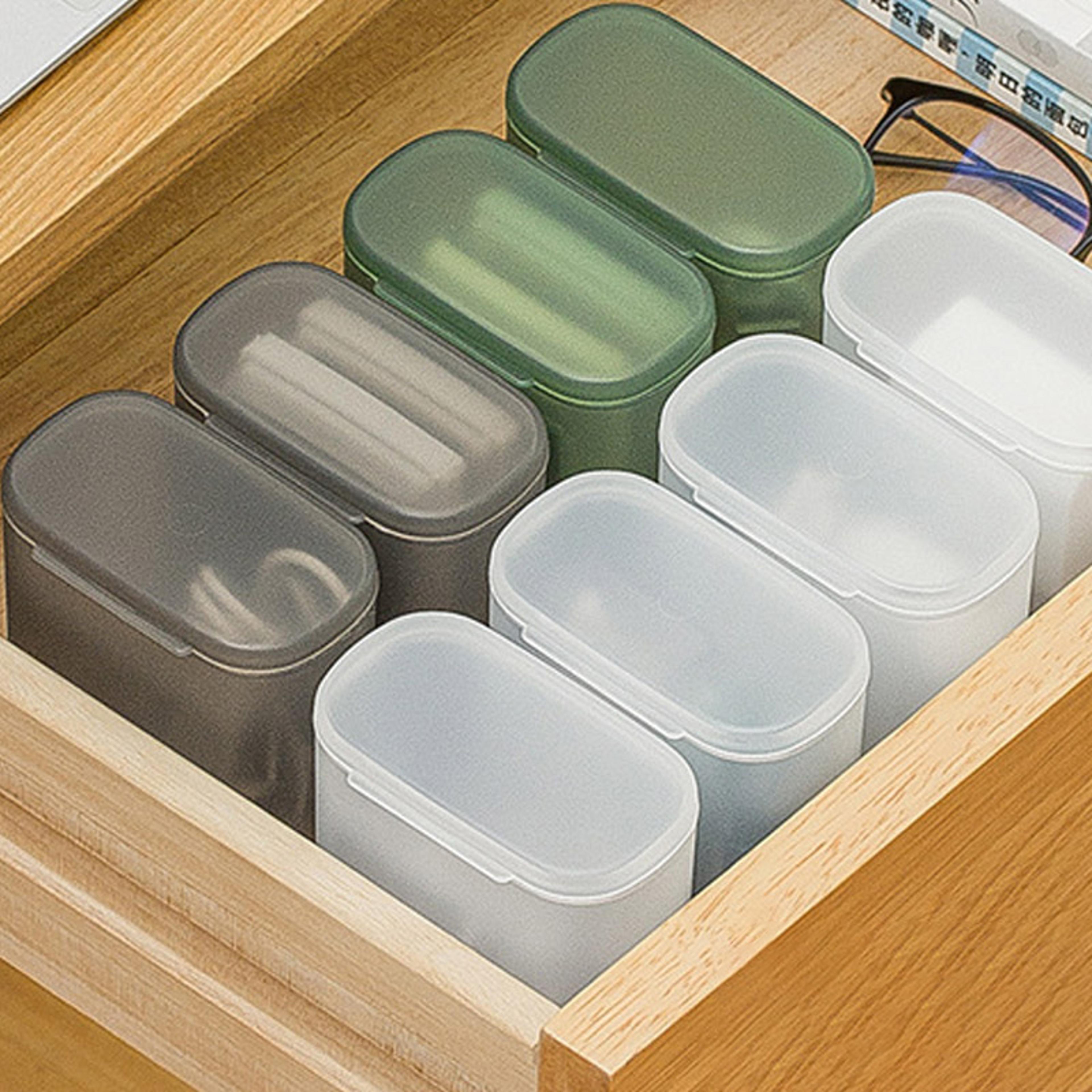 desktop cable organizer storage box for chargers earphones usb cords and travel accessories