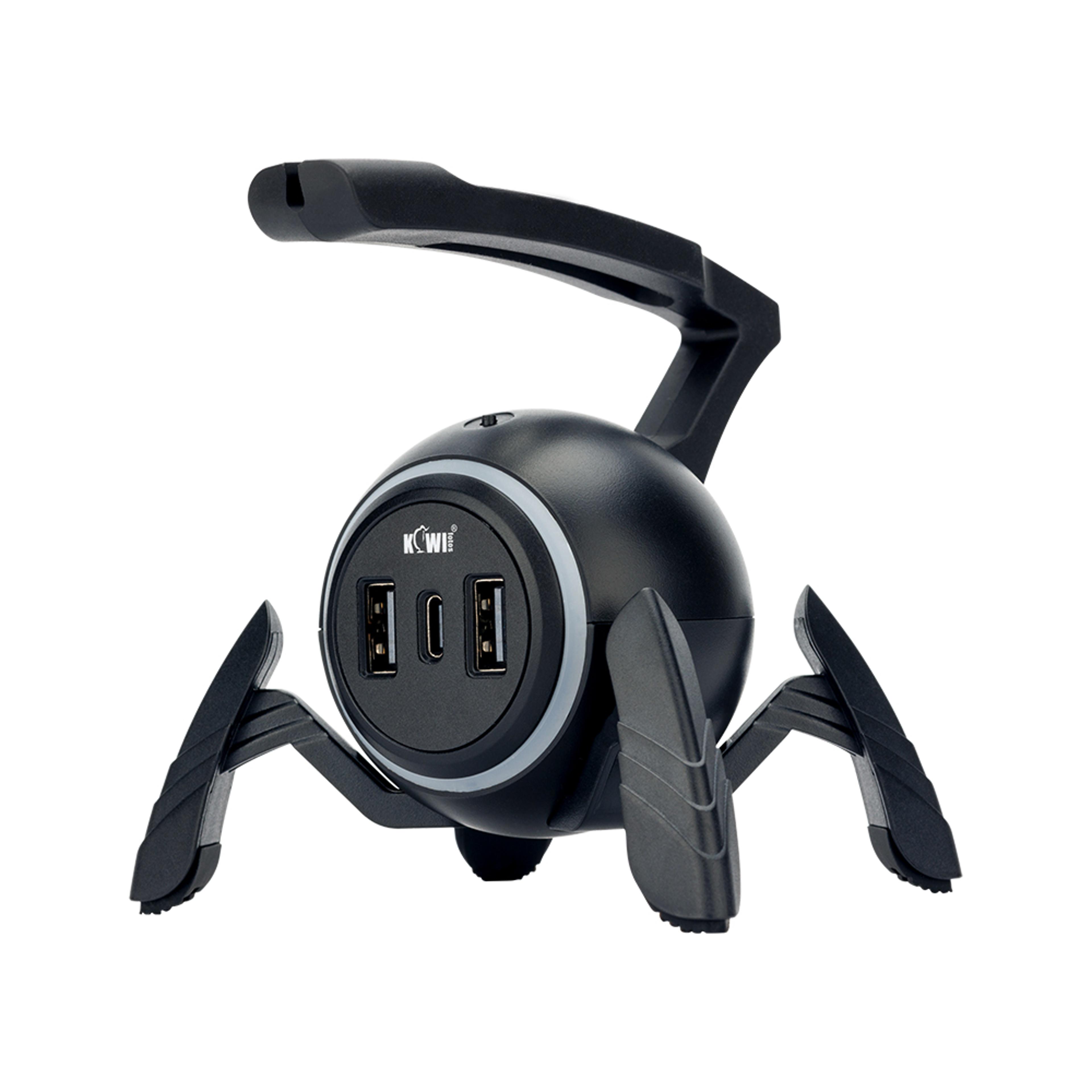 rgb gaming mouse bungee with usb hub type c port and anti slip base