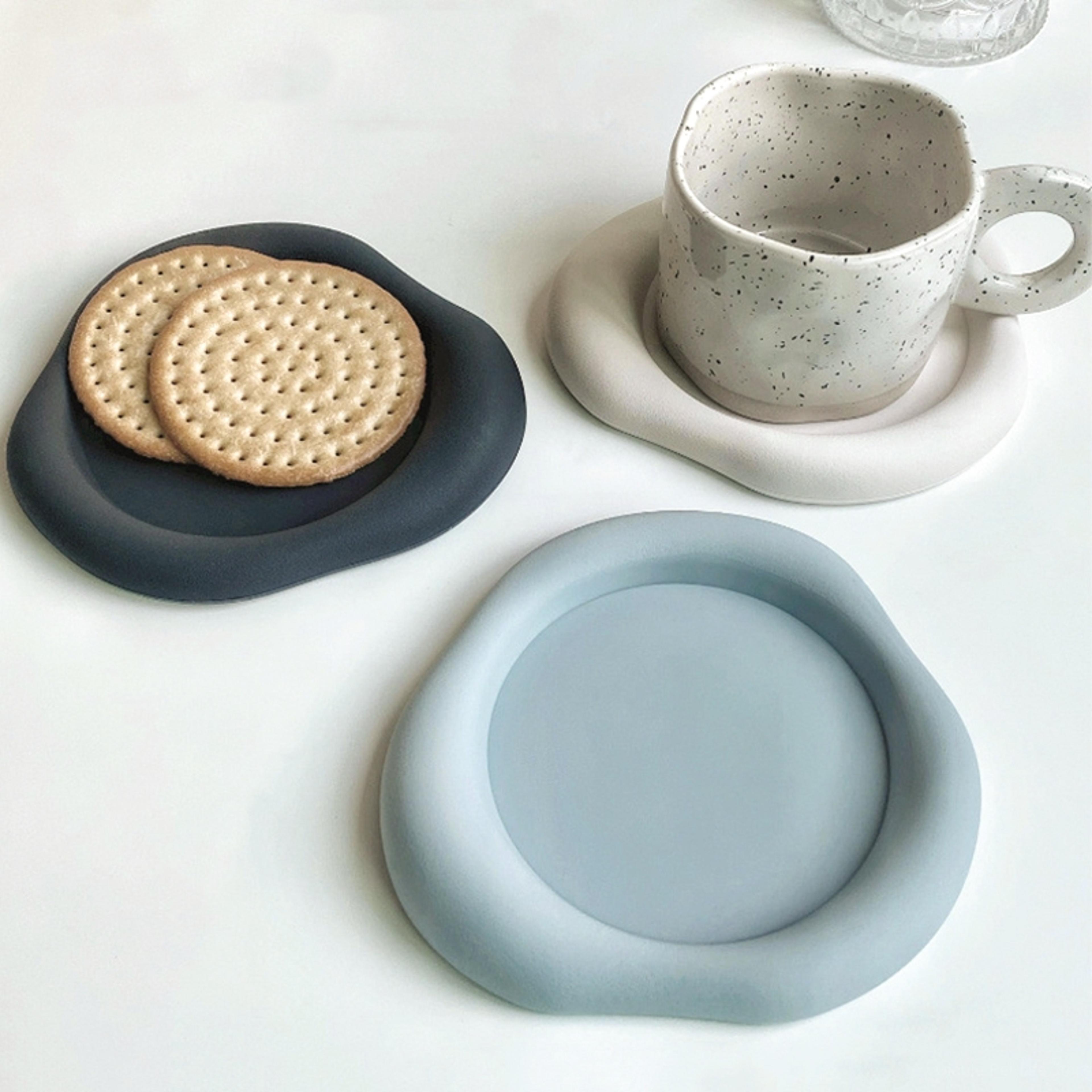 cloud shape silicone coaster heat resistant non slip cup mat for coffee tea and table decor