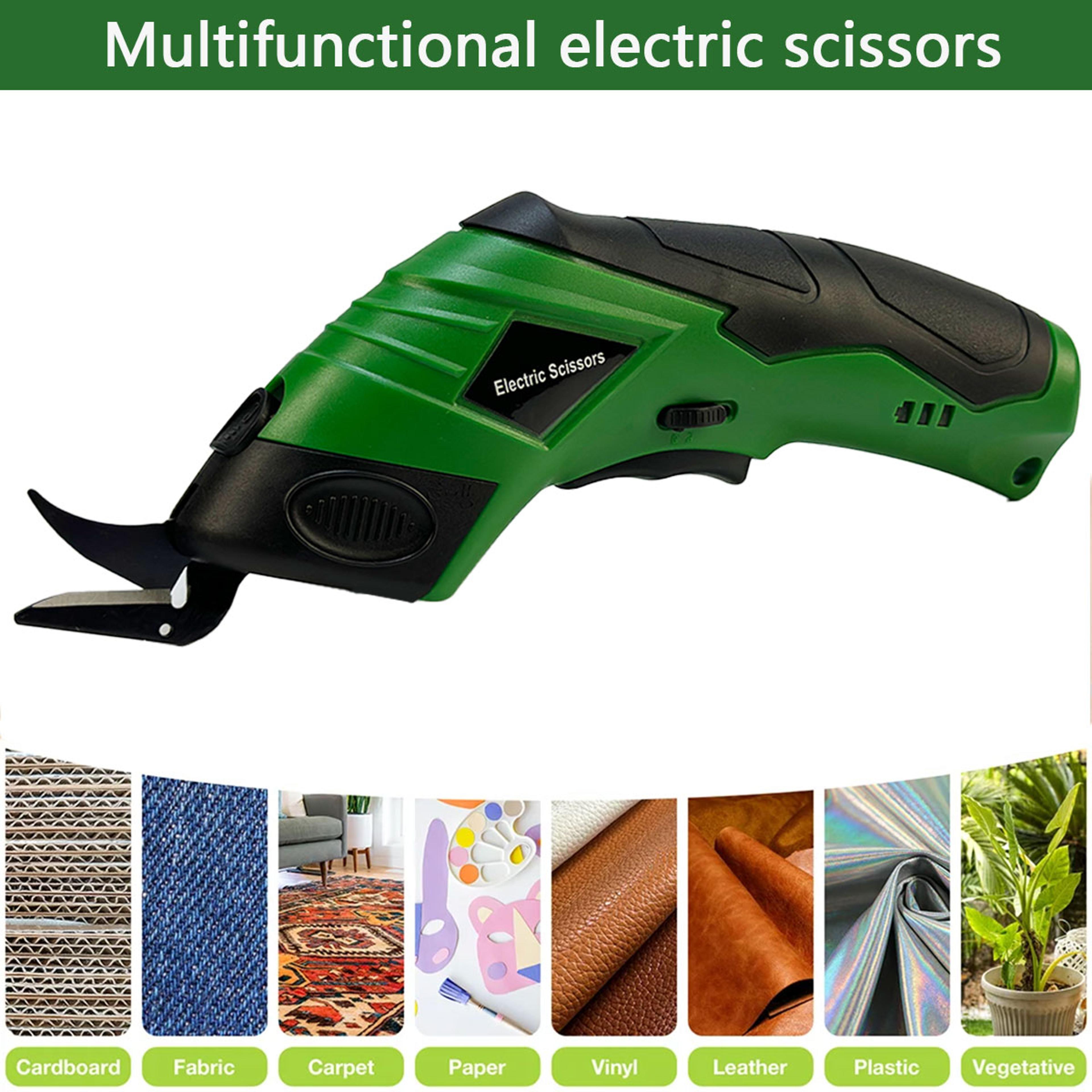 cordless electric scissors rechargeable fabric cutter for sewing crafts leather and cardboard