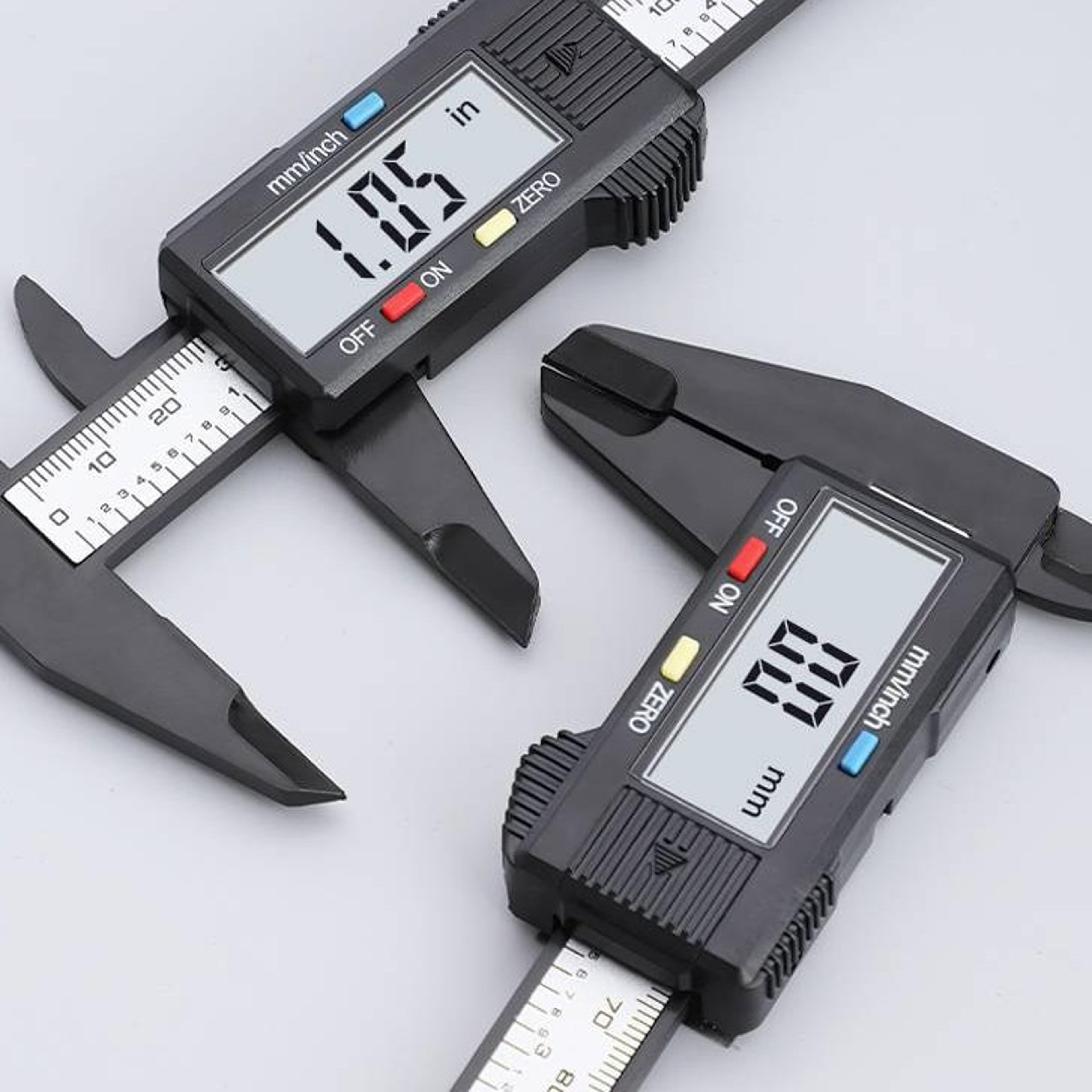 digital caliper with large lcd inch metric fraction measuring tool