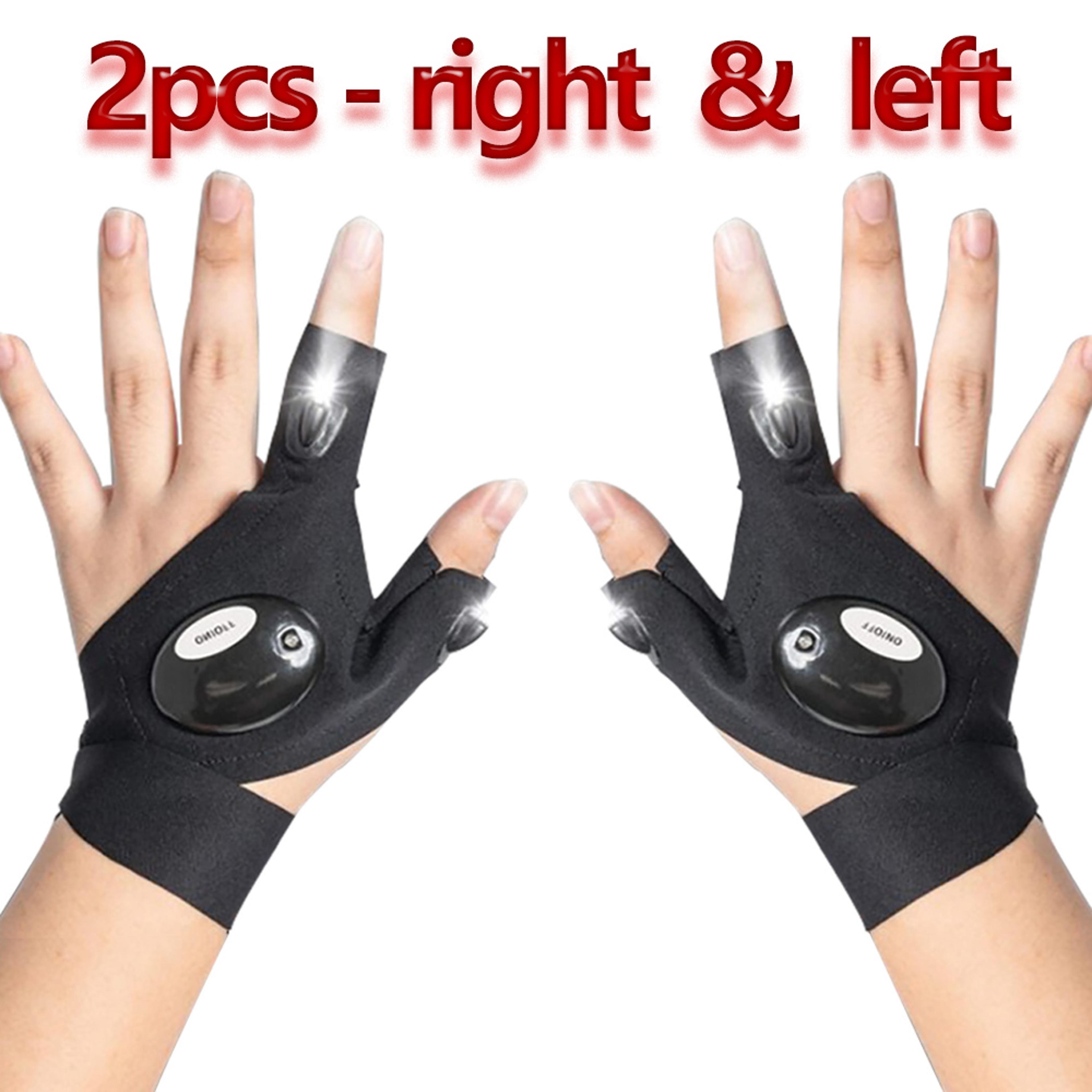 led flashlight gloves for hands free outdoor running cycling camping and repair
