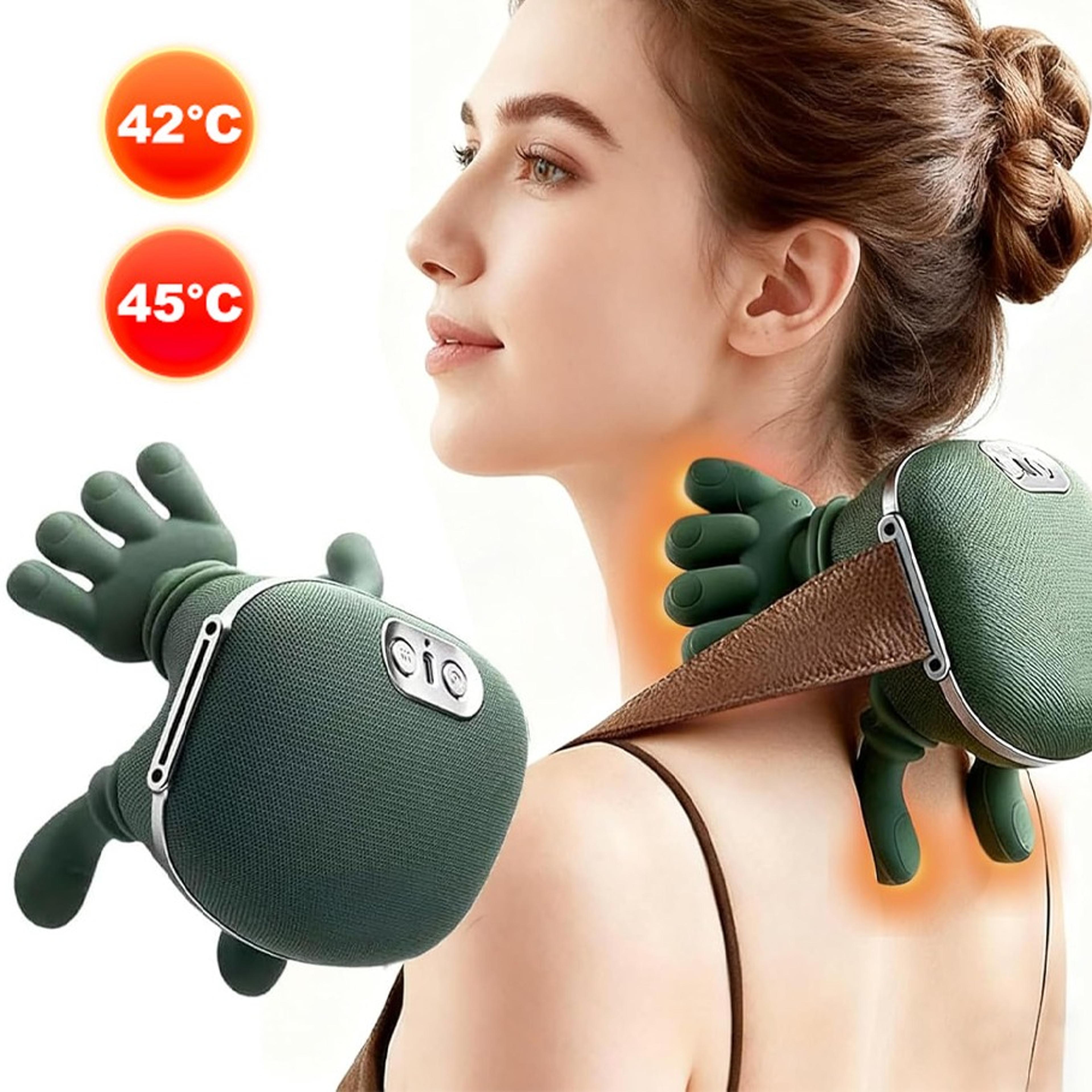 neck and shoulder massager with heat for deep tissue muscle relaxation