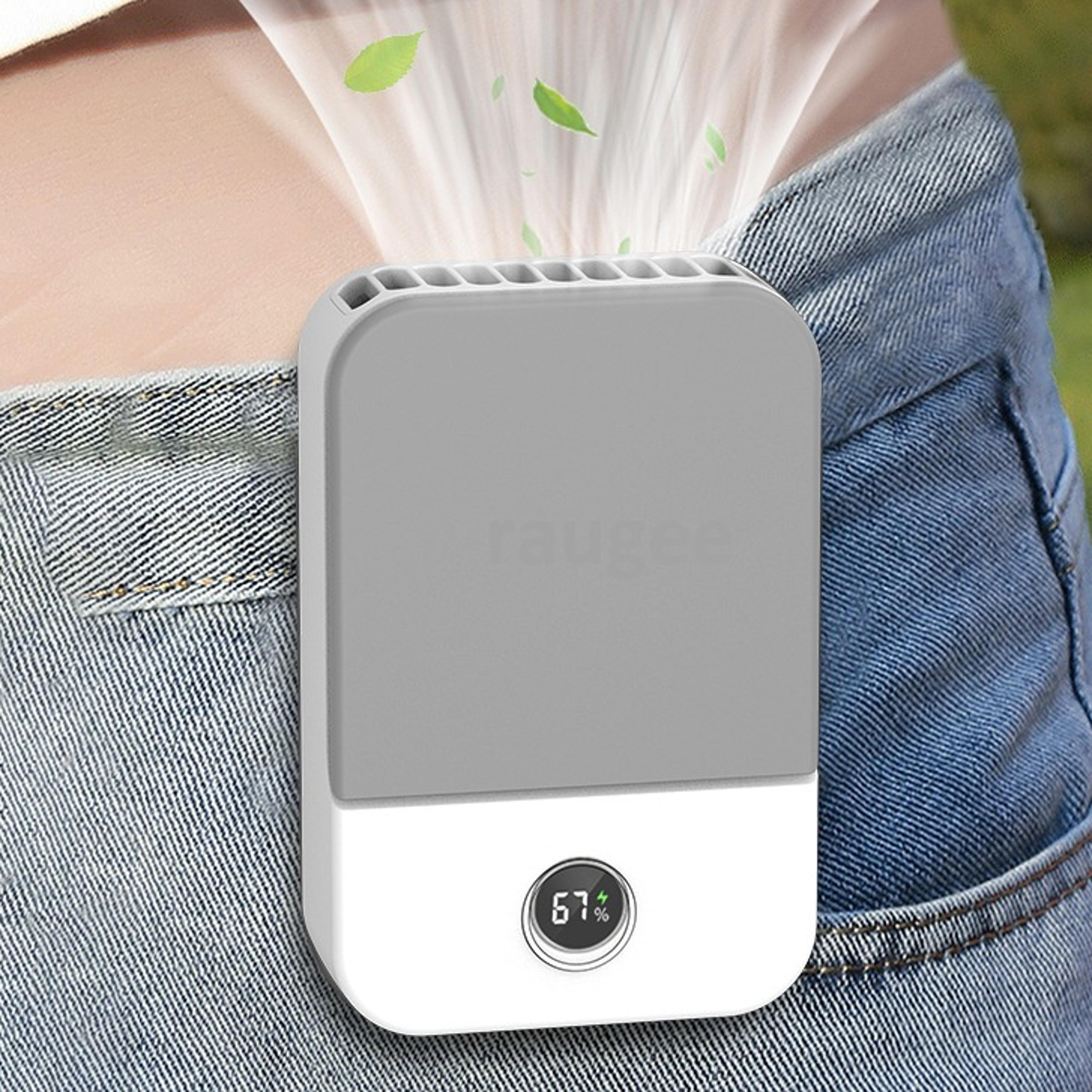 portable waist fan rechargeable neck fan with three speed hands free cooling