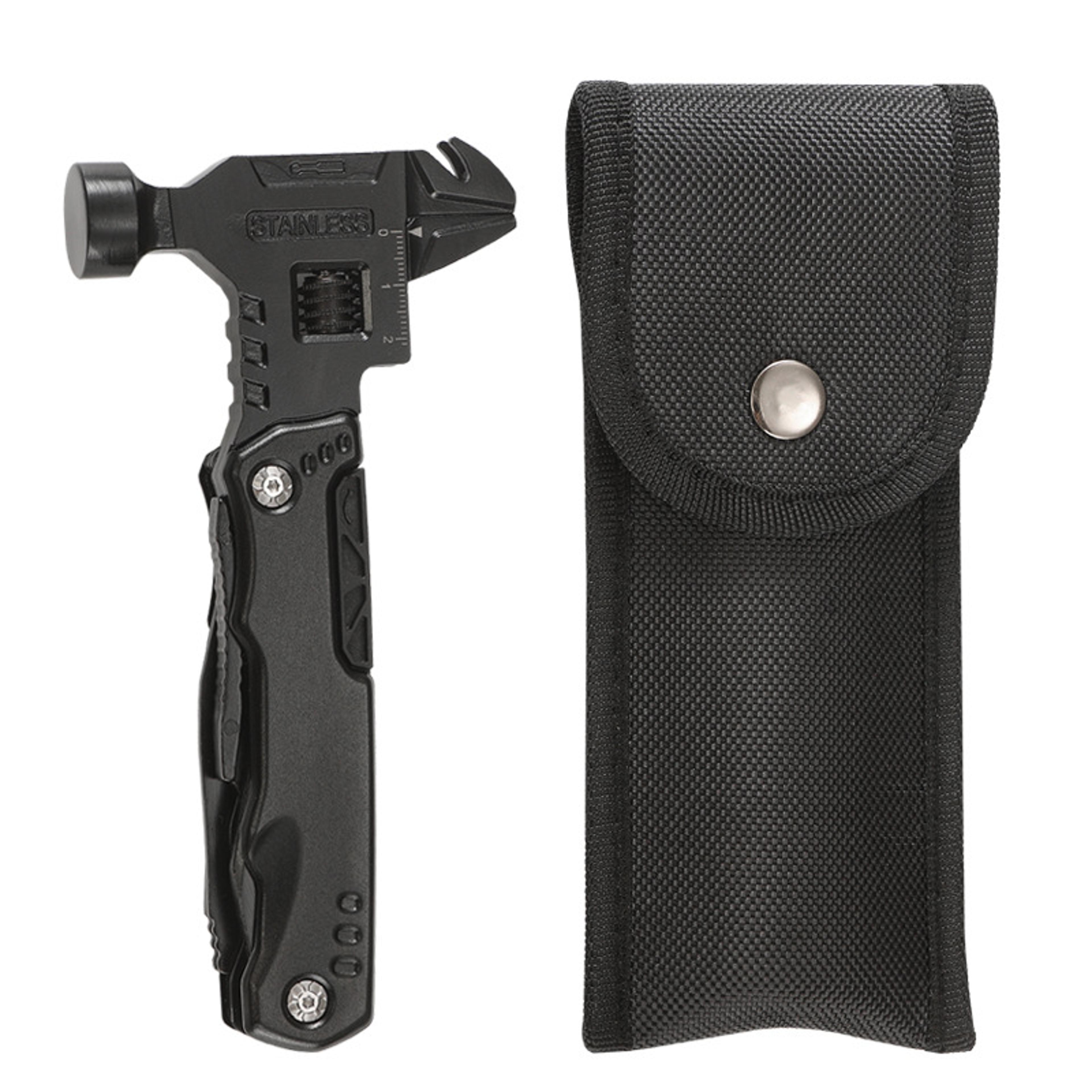 multifunctional camping multi tool with wrench hammer knife and pliers for outdoor repairs