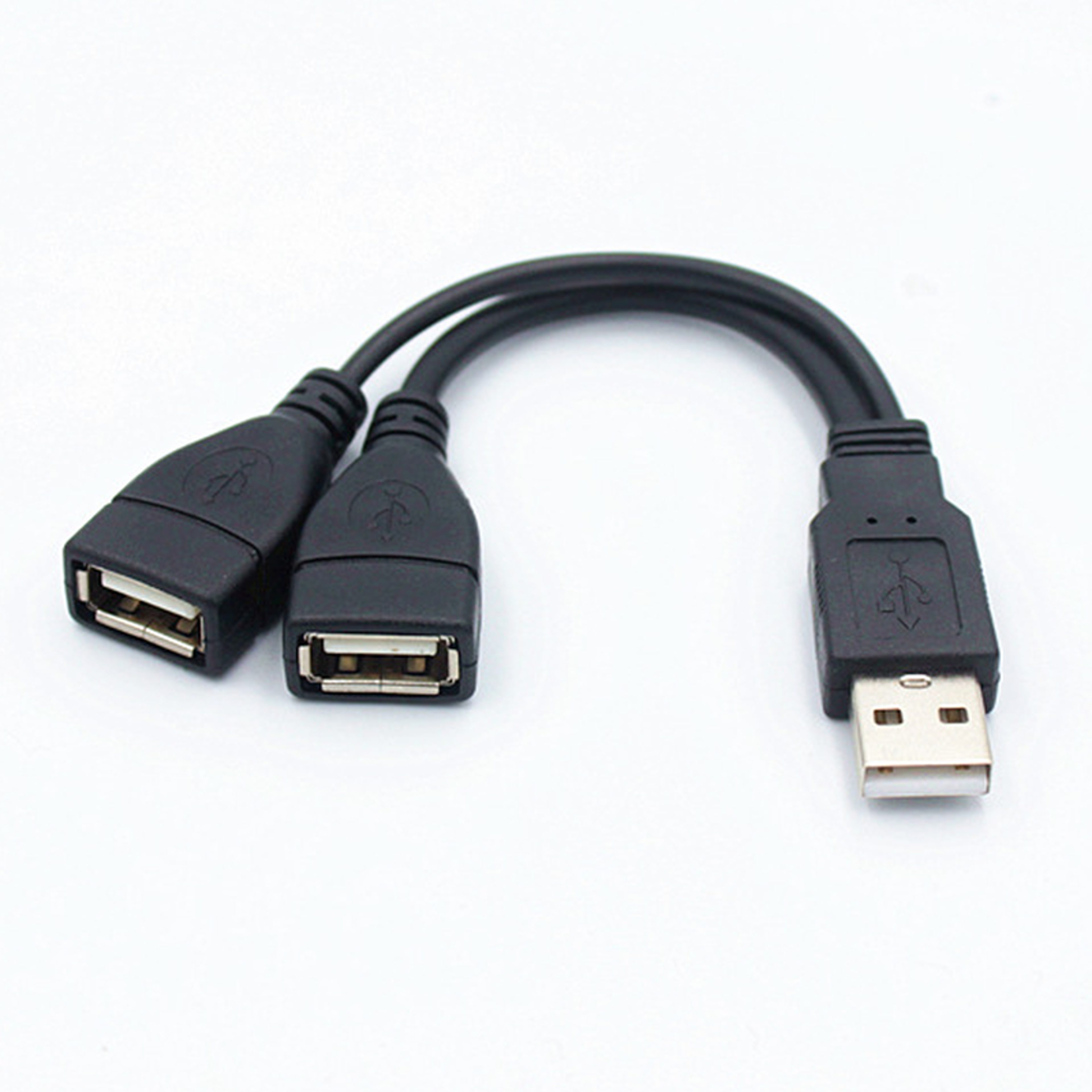 usb splitter cable dual female usb extension adapter for power and data