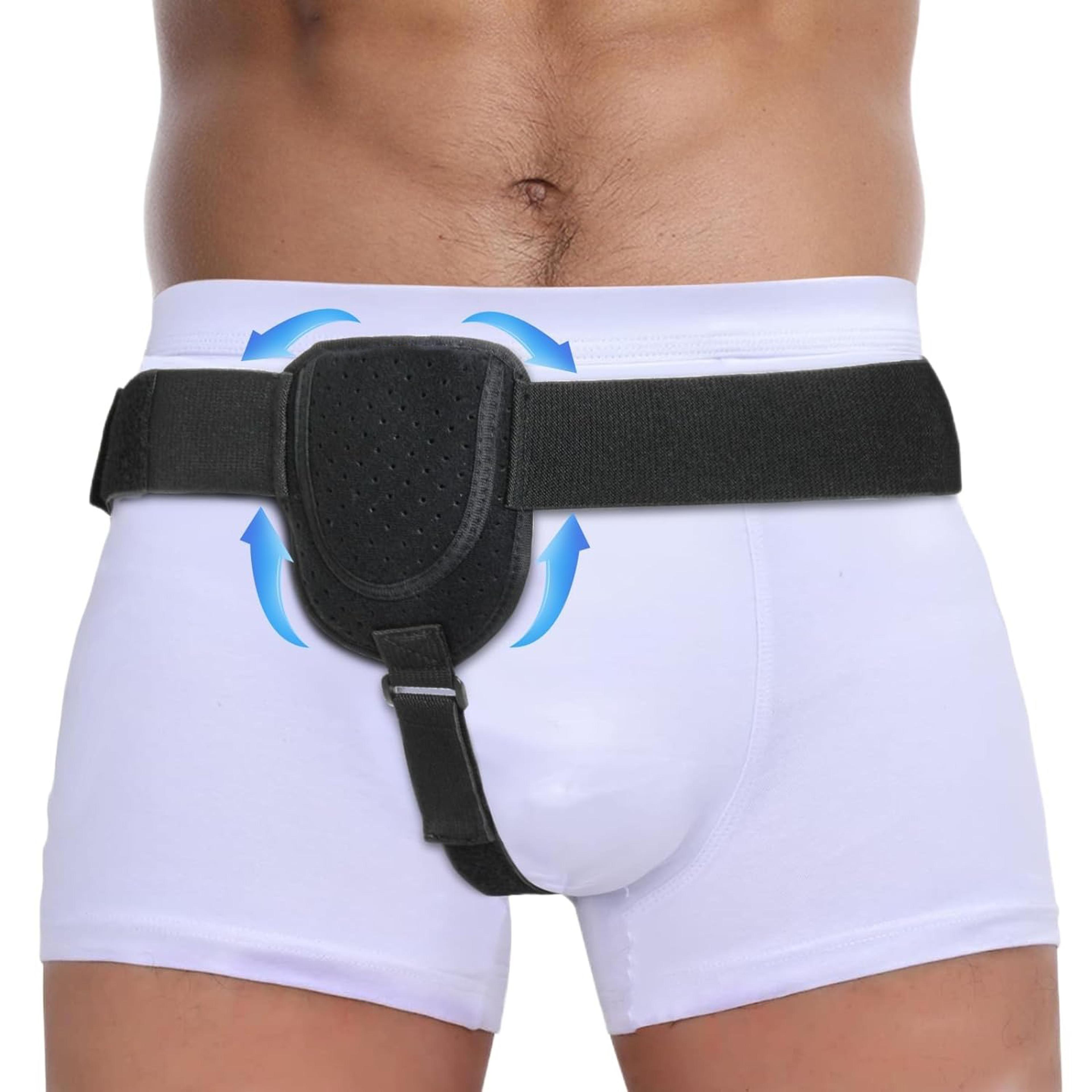 adjustable groin support belt with removable compression pads for men and women