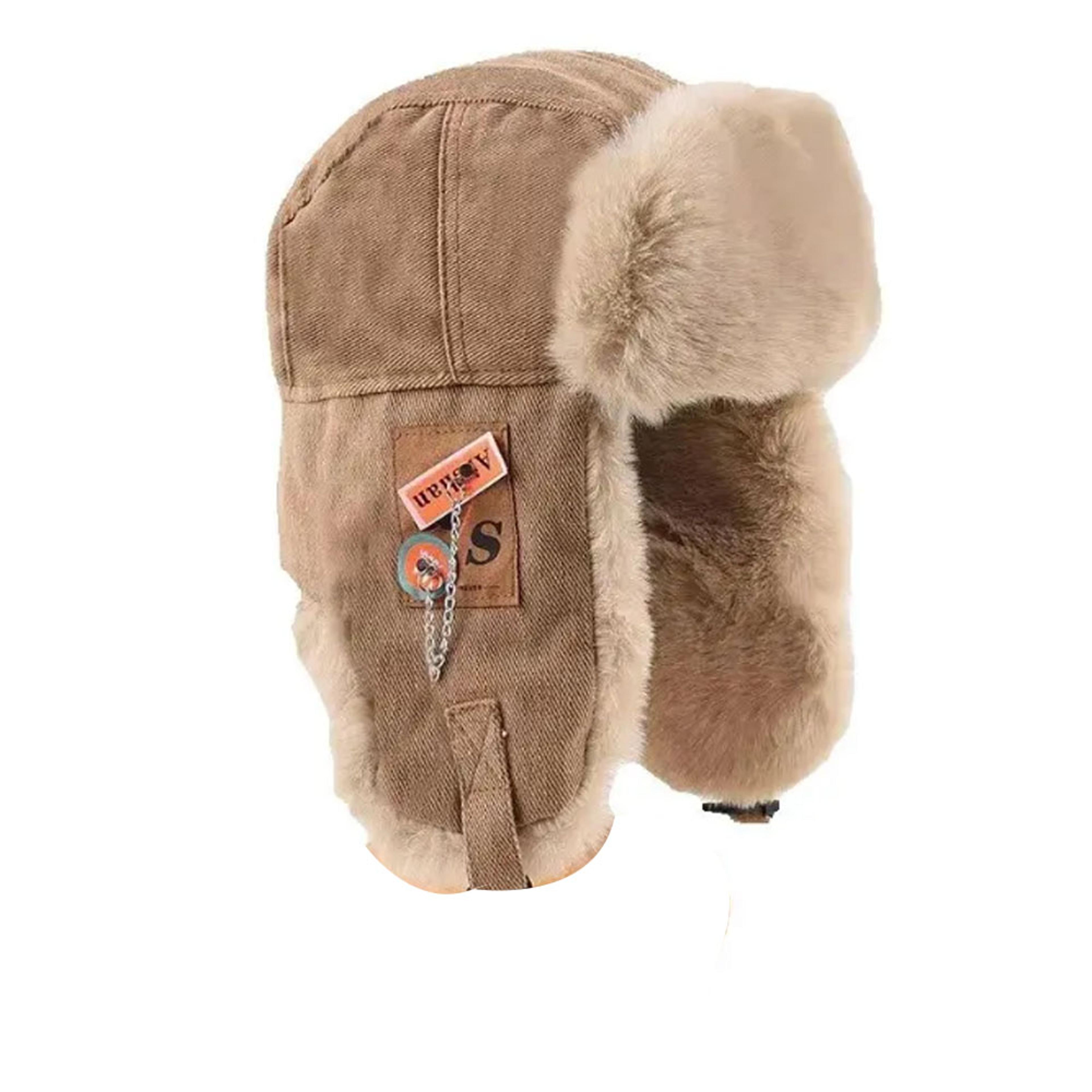 warm ushanka hat with thick ear flaps for men and women winter ski outdoor wear