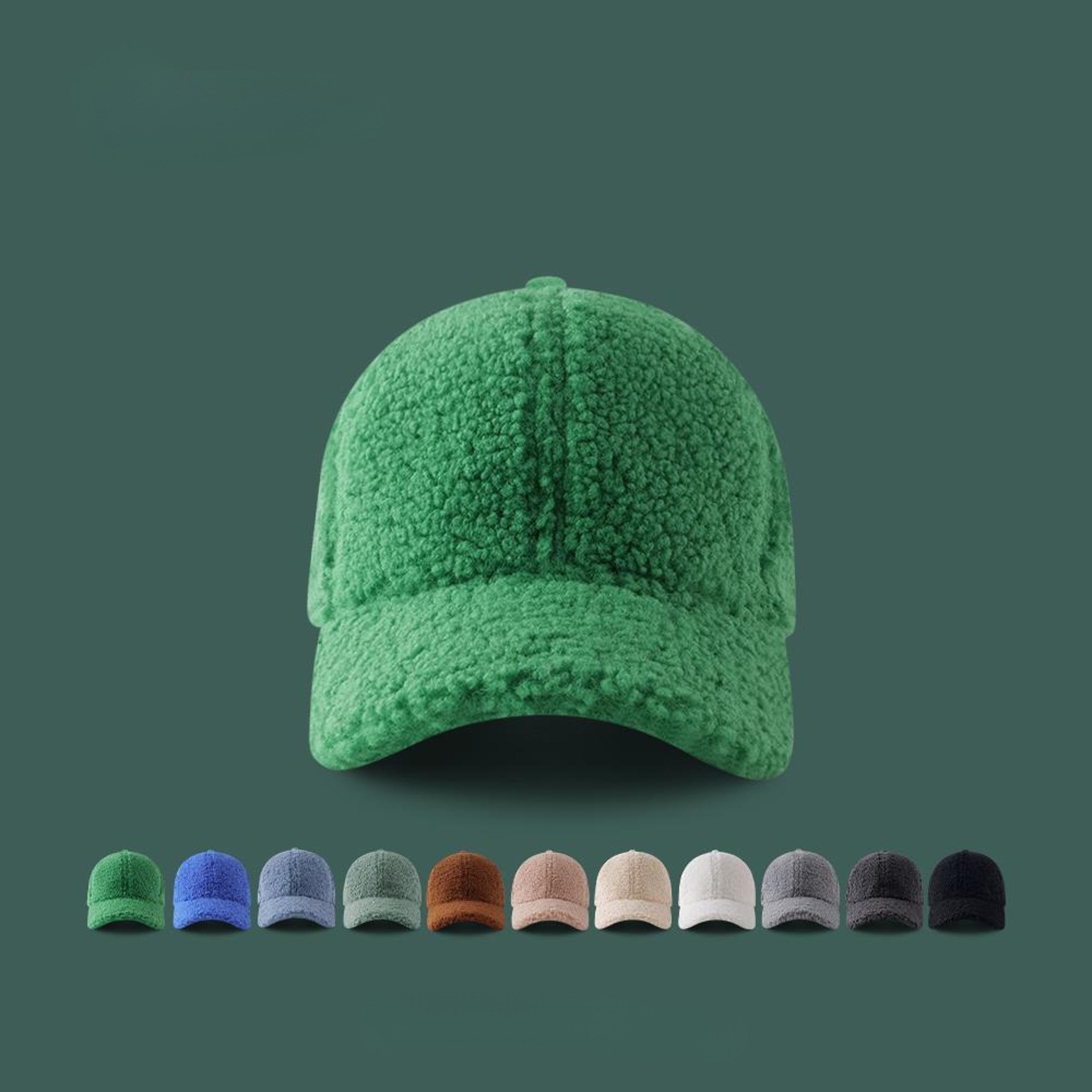 wool baseball cap warm plush winter hat for women and men
