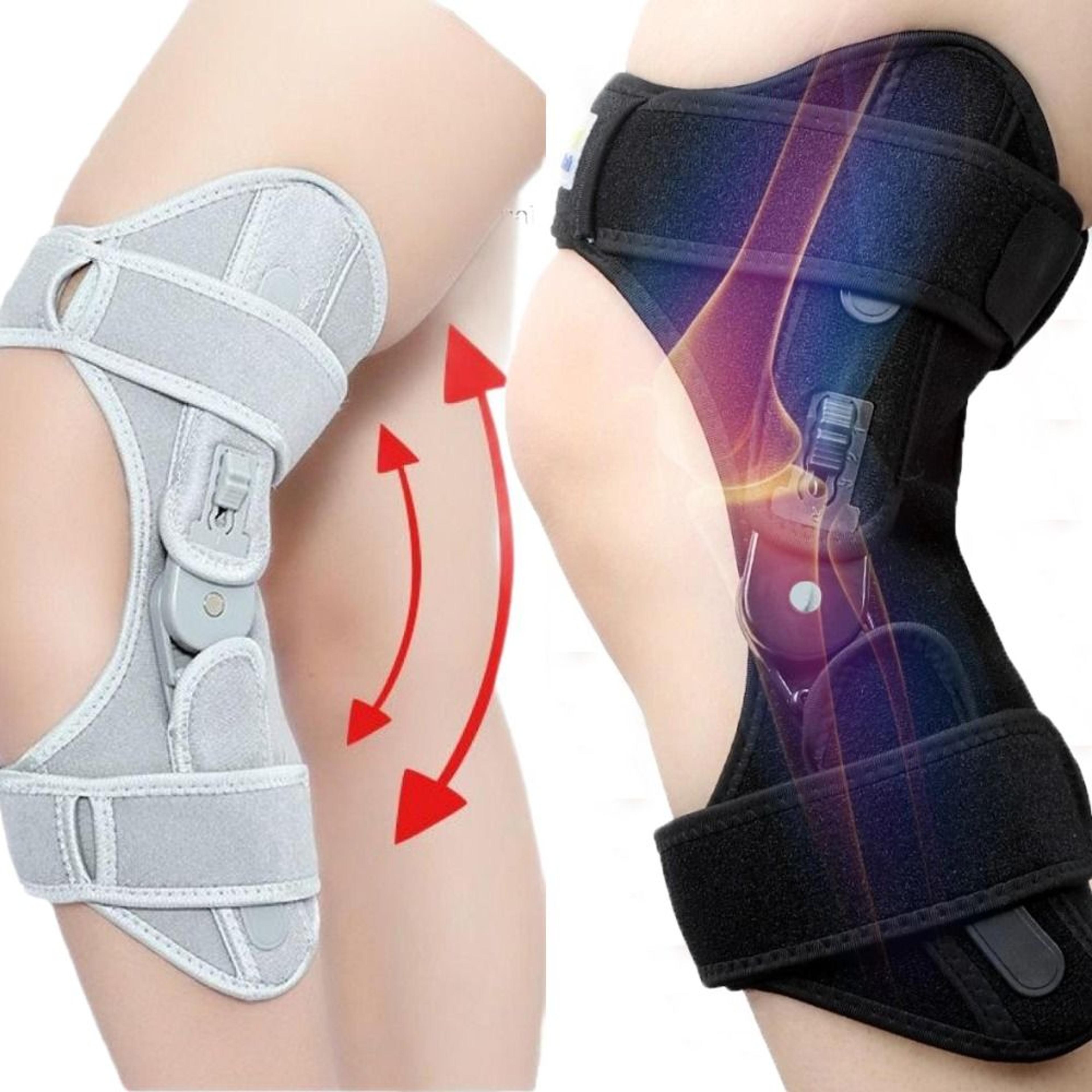 spring knee brace with adjustable rebound support and breathable non slip knee stabilizer