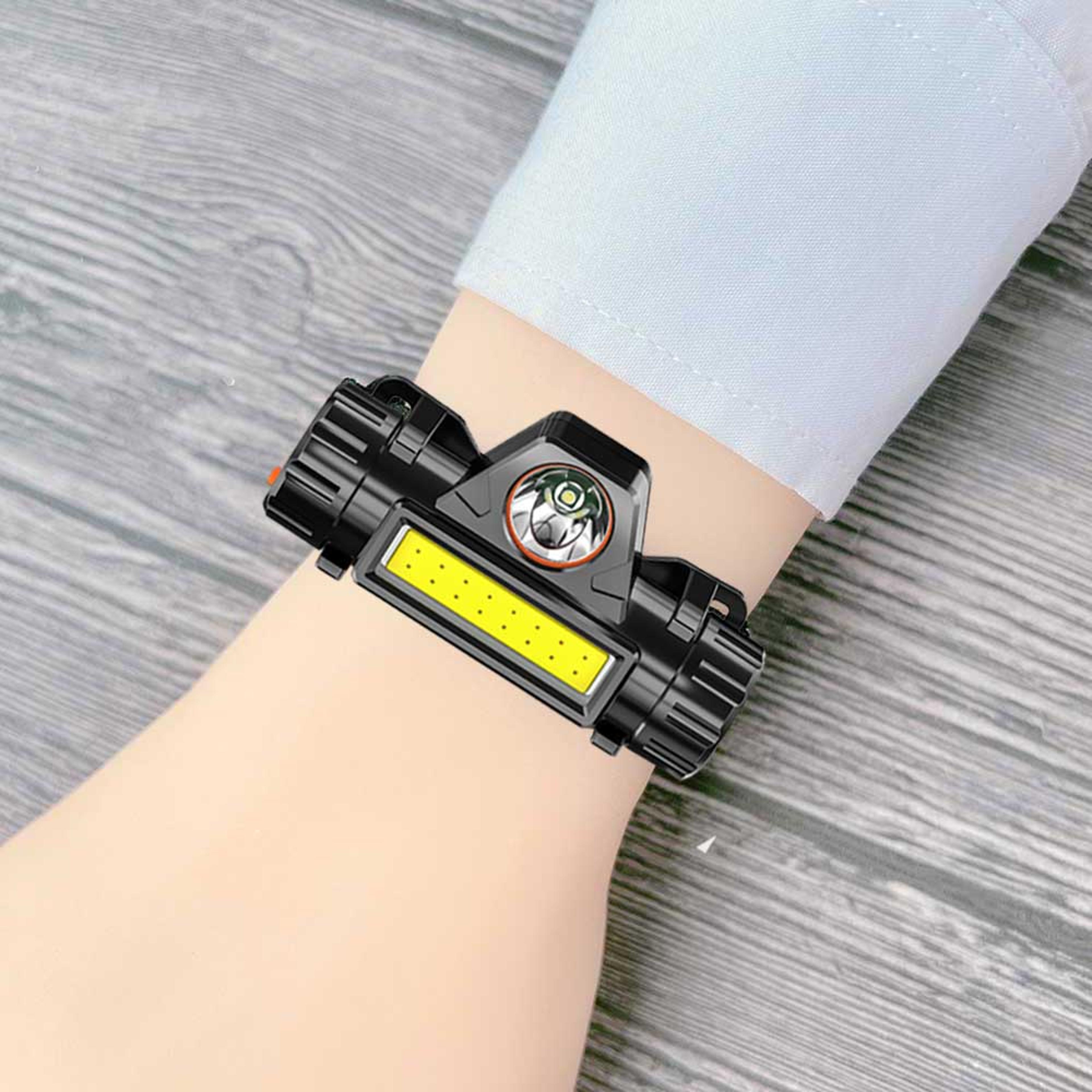 rechargeable led wrist light for night running cycling and fishing