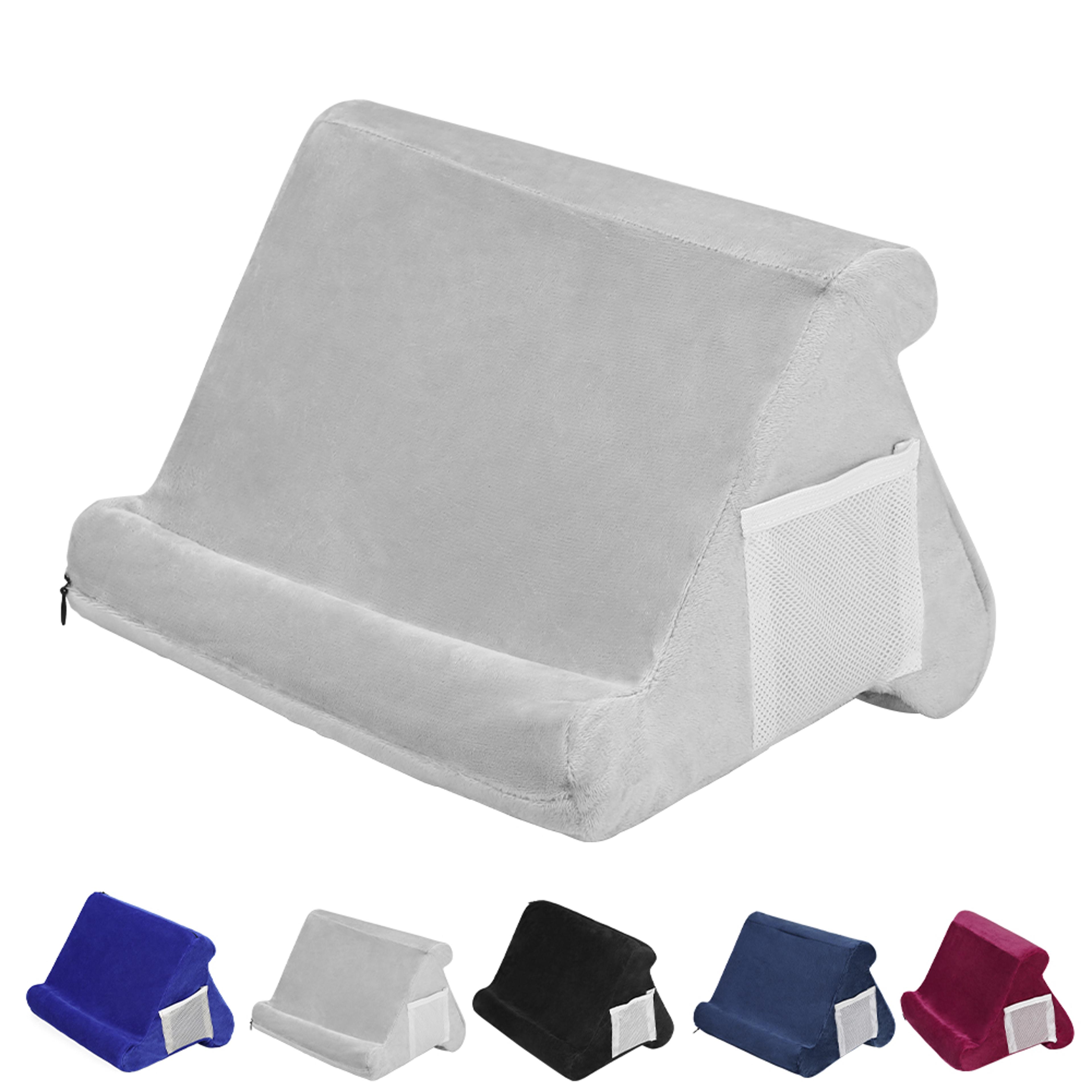 soft tablet pillow stand hands free tablet holder for bed reading and desktop use