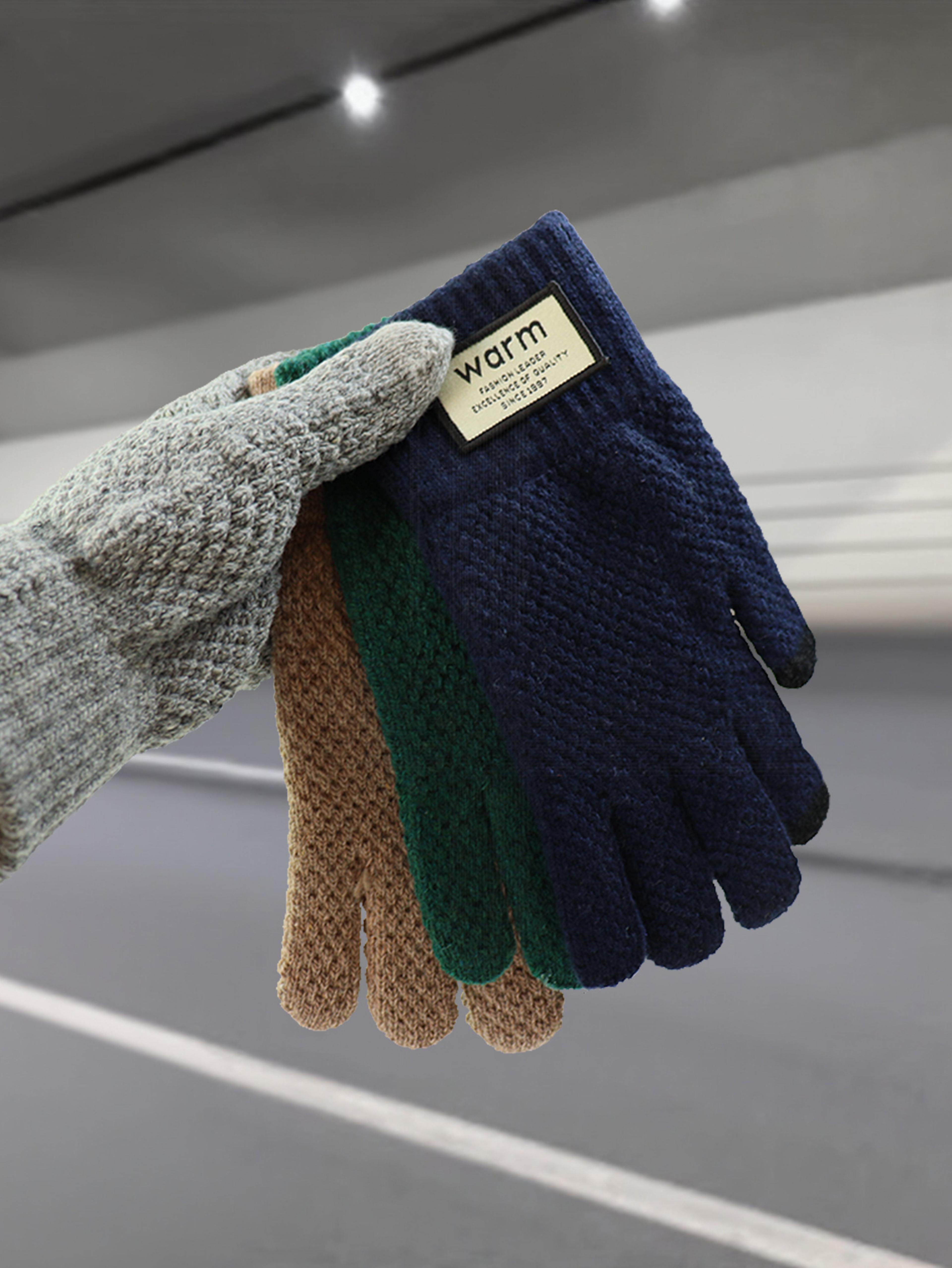 warm fleece lined touchscreen winter gloves for cycling and everyday cold weather comfort