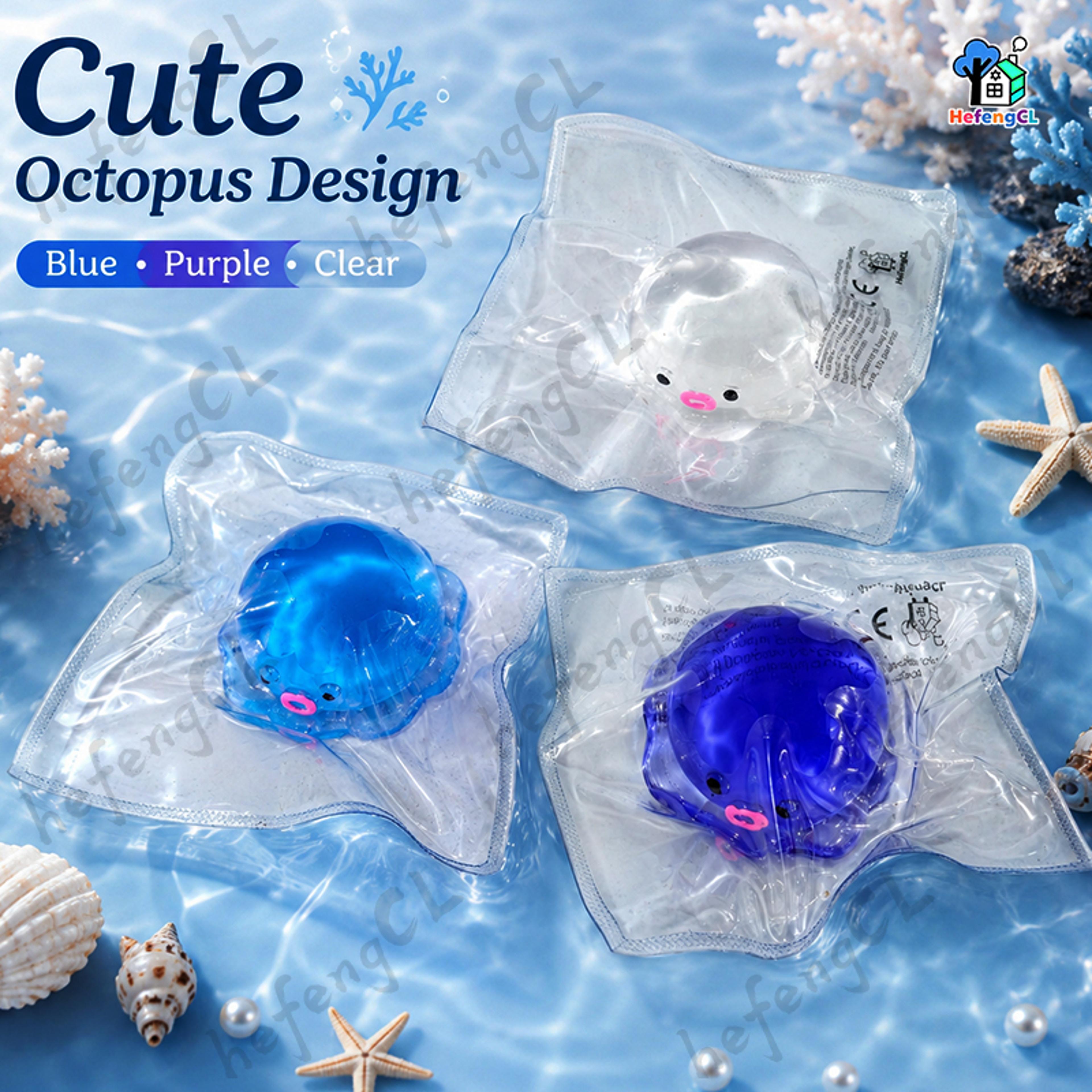 mini octopus squishy fidget toy soft tpr sensory stress relief toy