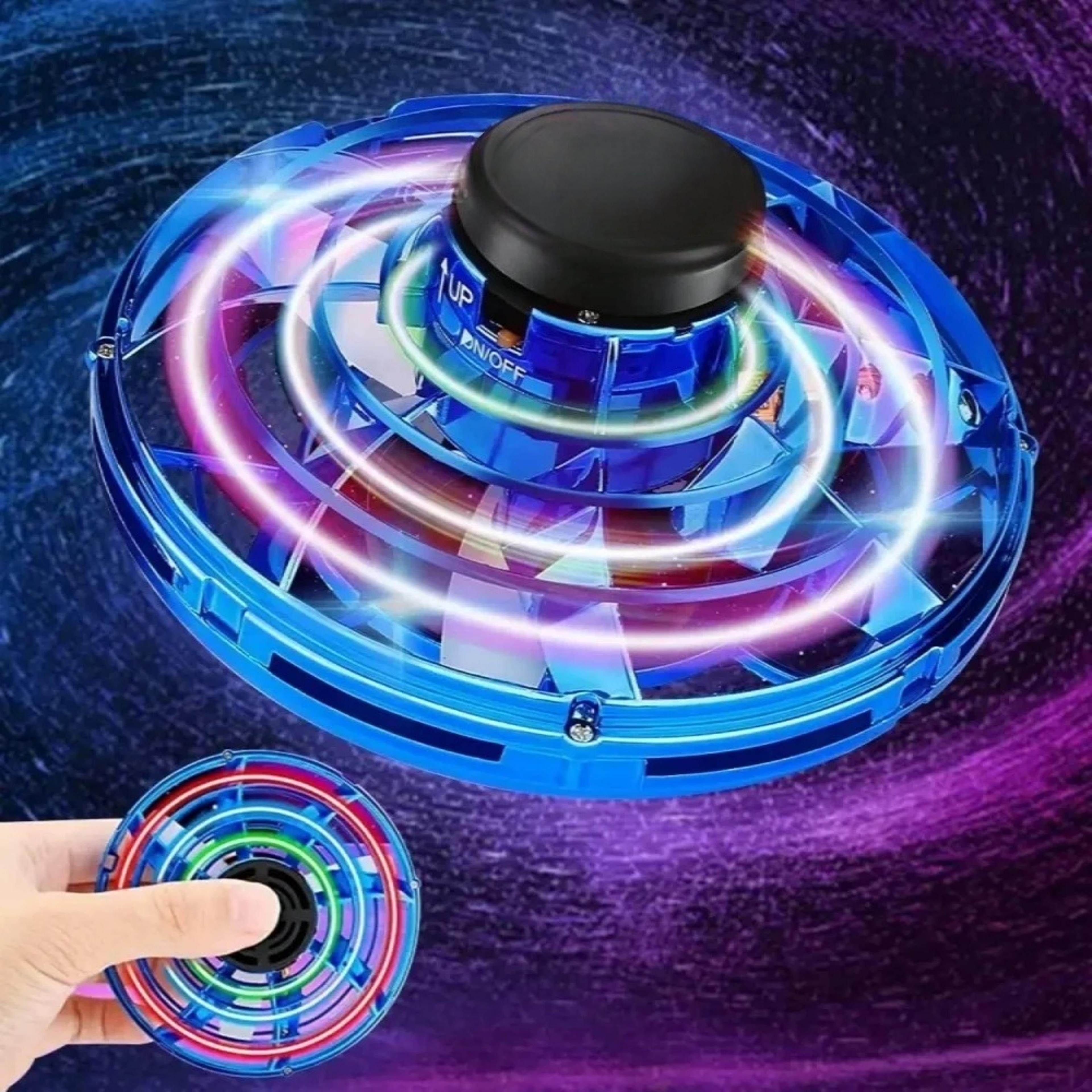 led flying orb ball boomerang hover spinner toy for kids and family fun