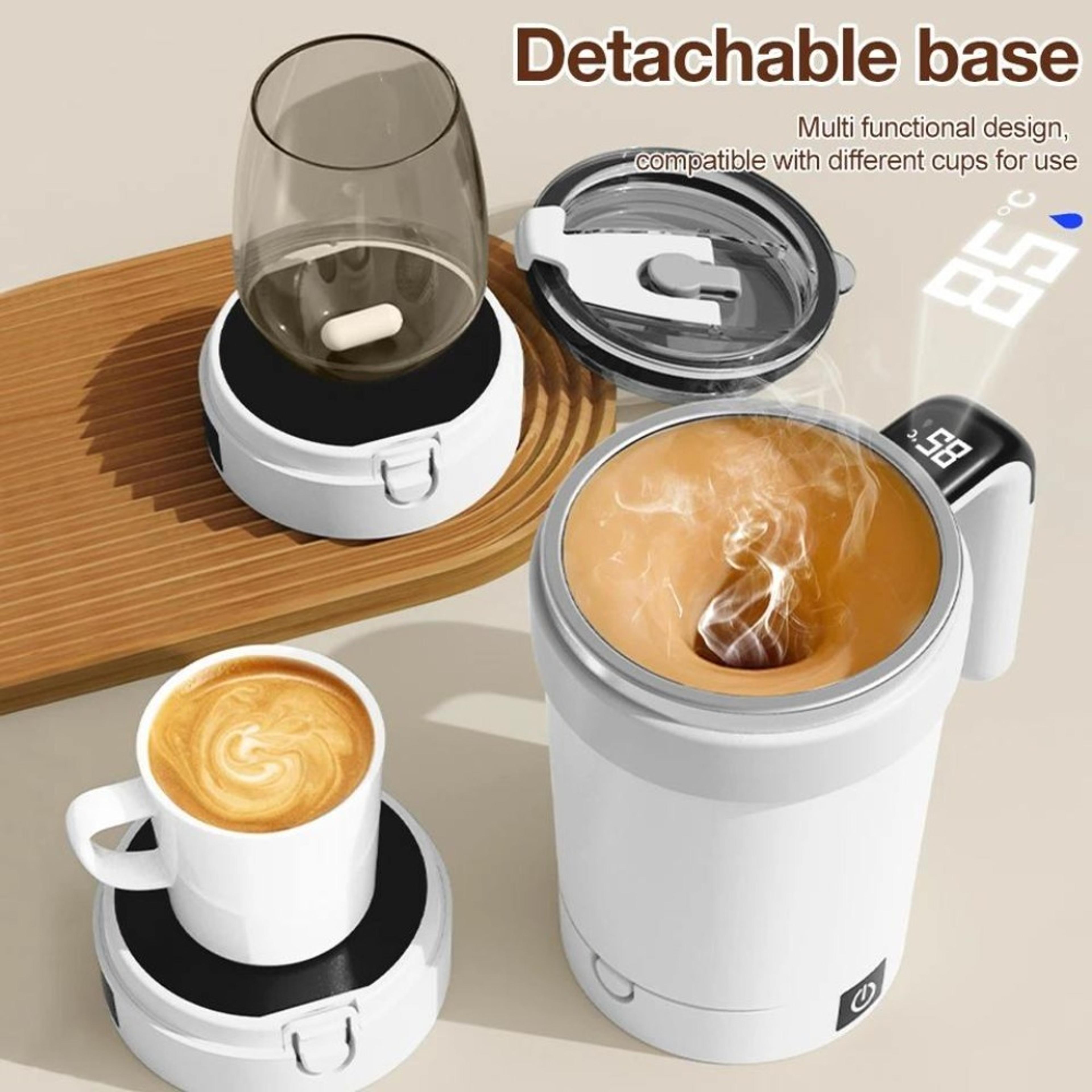 rechargeable self stirring mug magnetic mixer stainless steel coffee cup