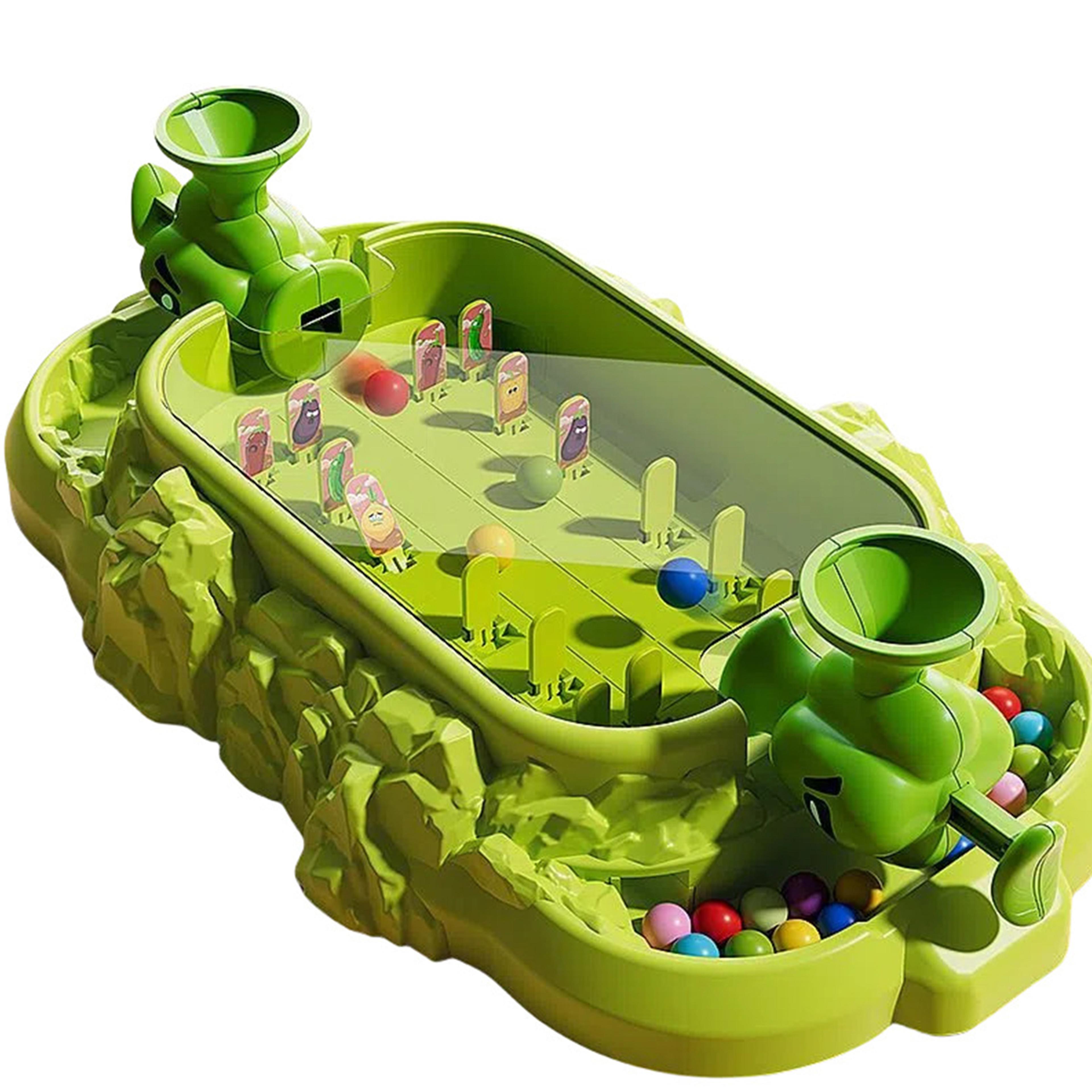 kids vegetable pinball machine two player tabletop battle game