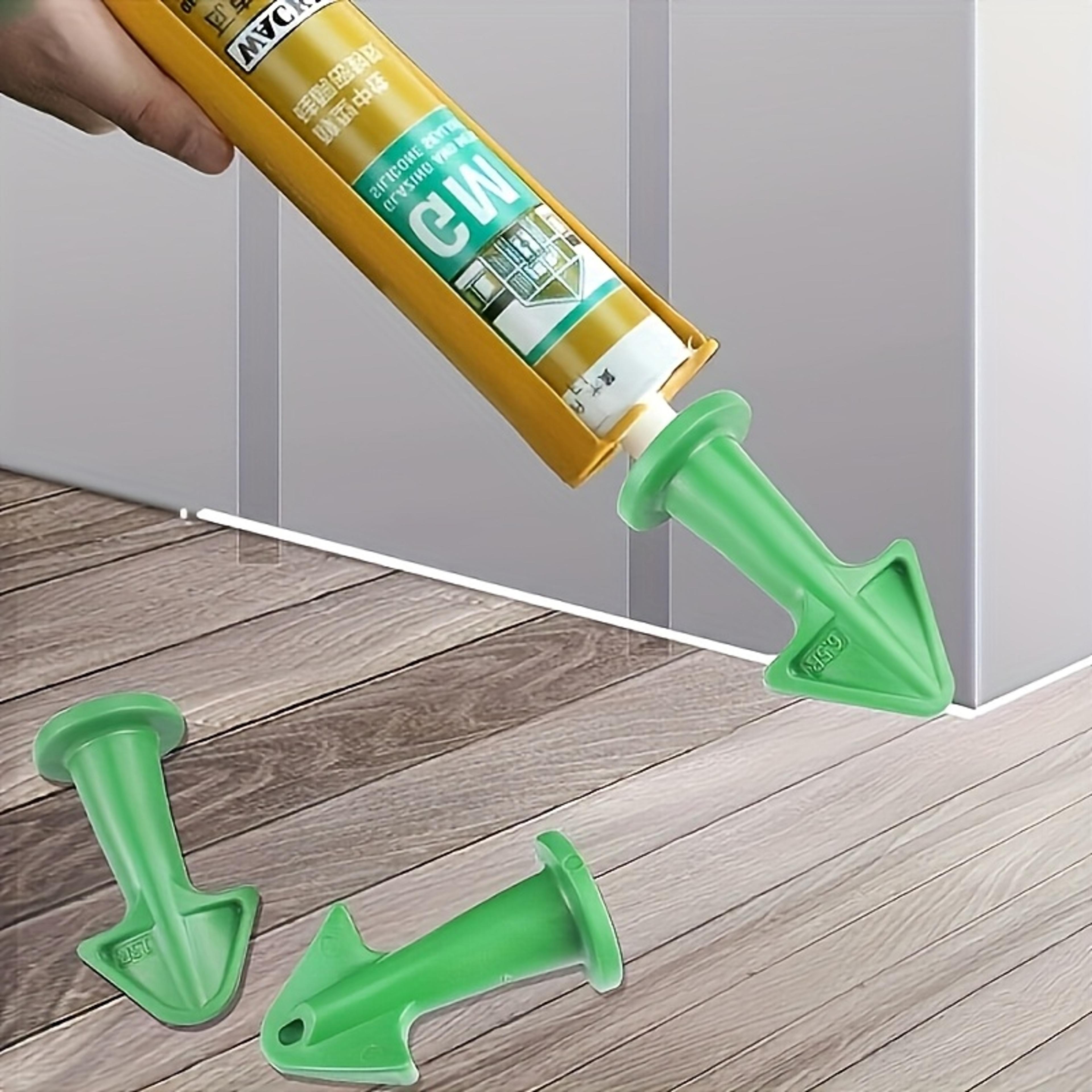 caulk nozzle applicator silicone sealant finishing tool and grout scraper kit
