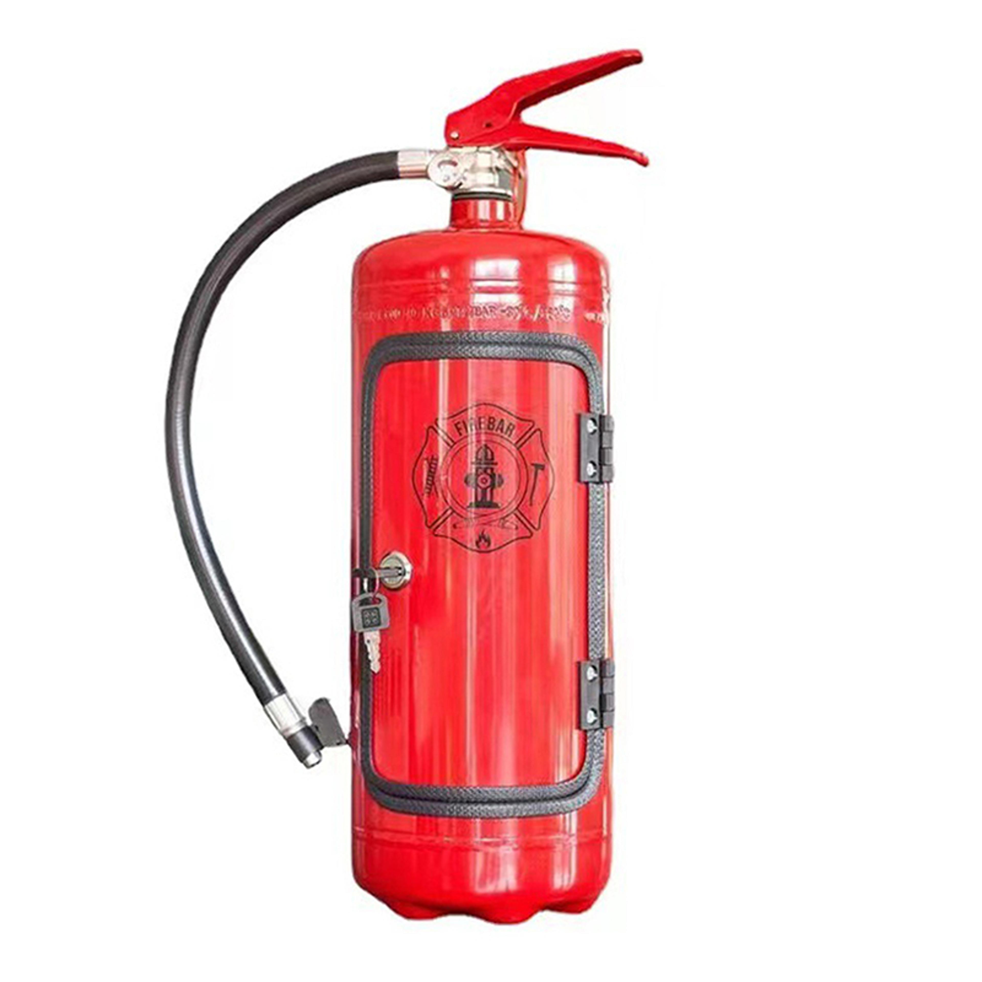 fire extinguisher wine box mini bar liquor storage cabinet firefighter gift