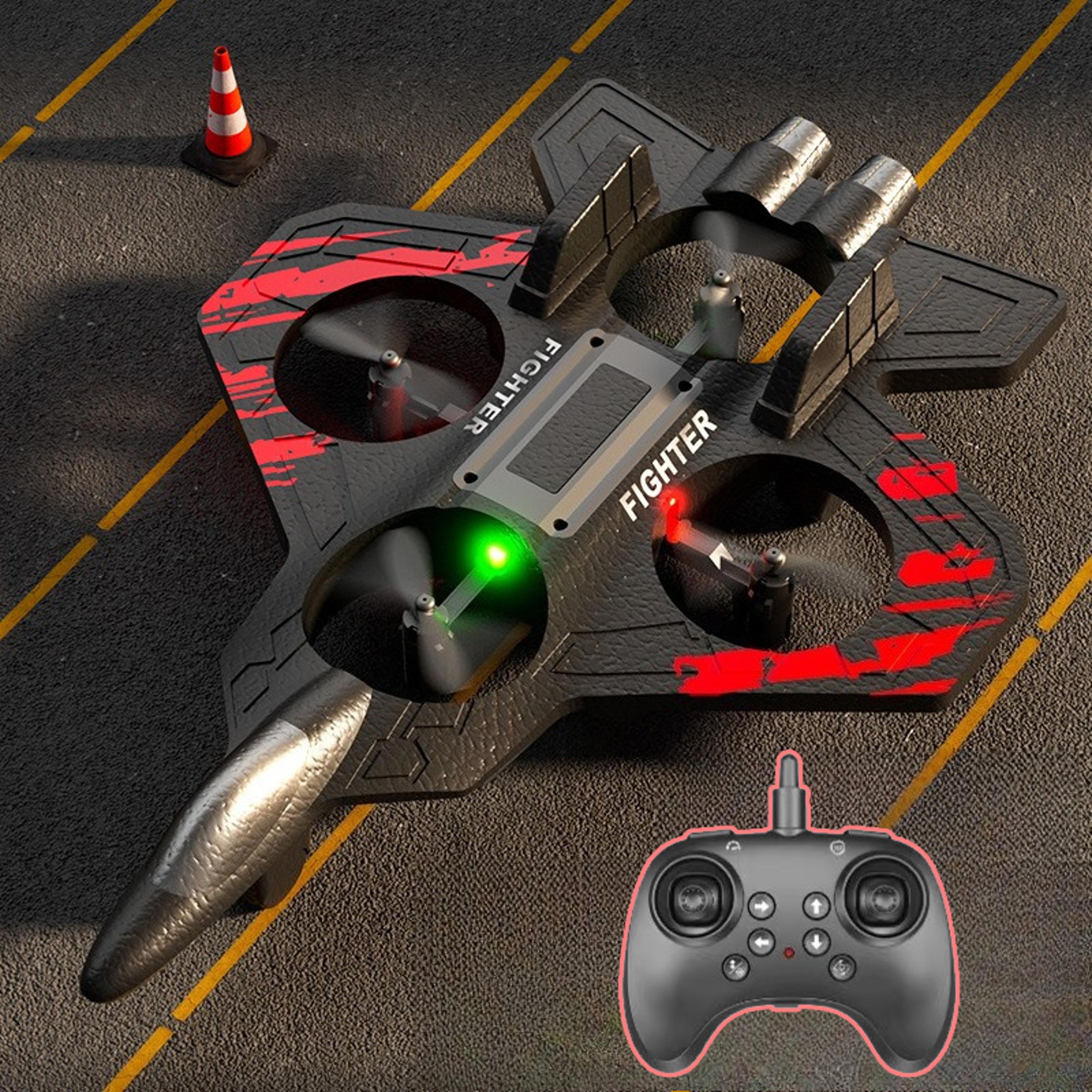 remote control fighter jet foam stunt rc airplane toy with lights