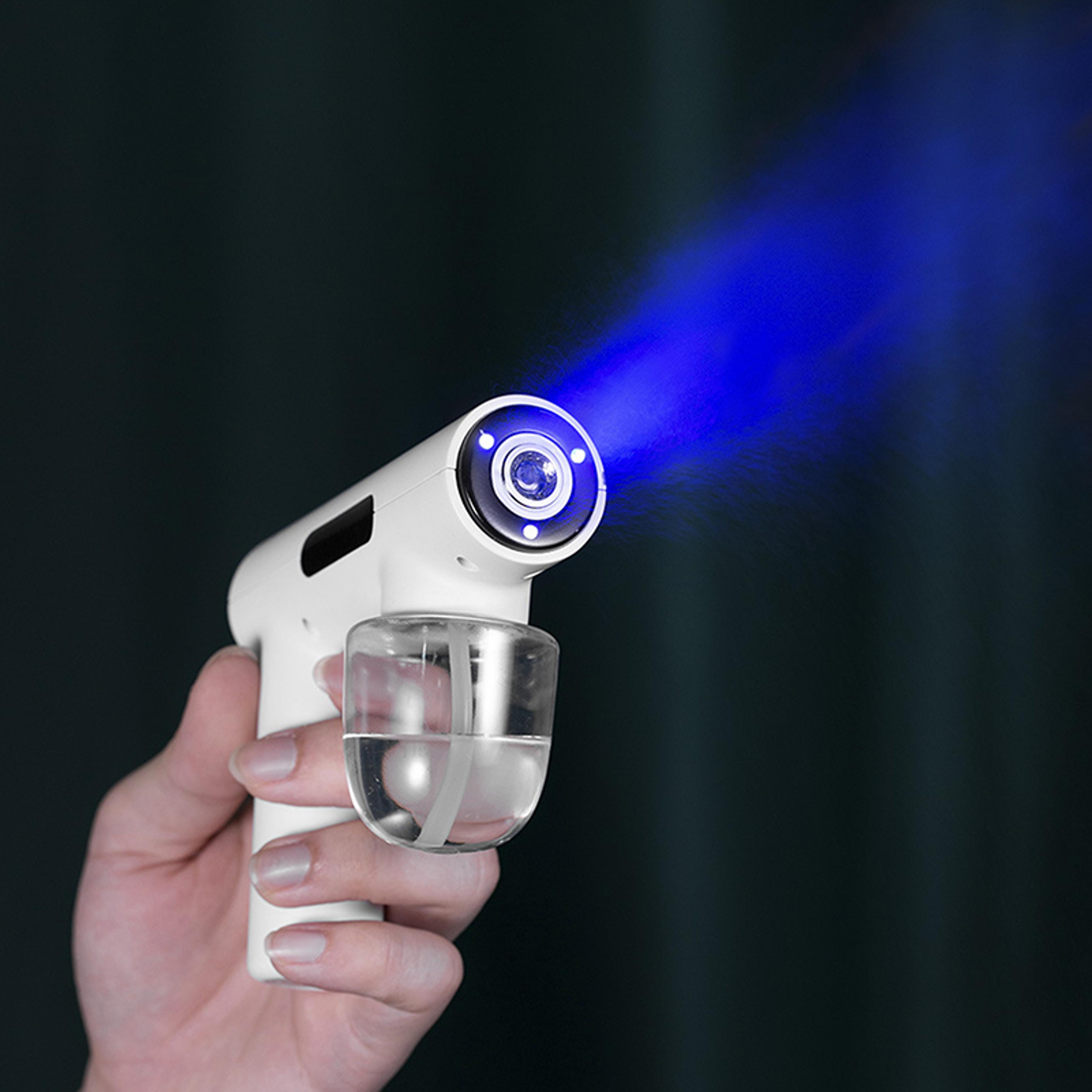 portable nano mist sprayer rechargeable handheld atomizer with blue light
