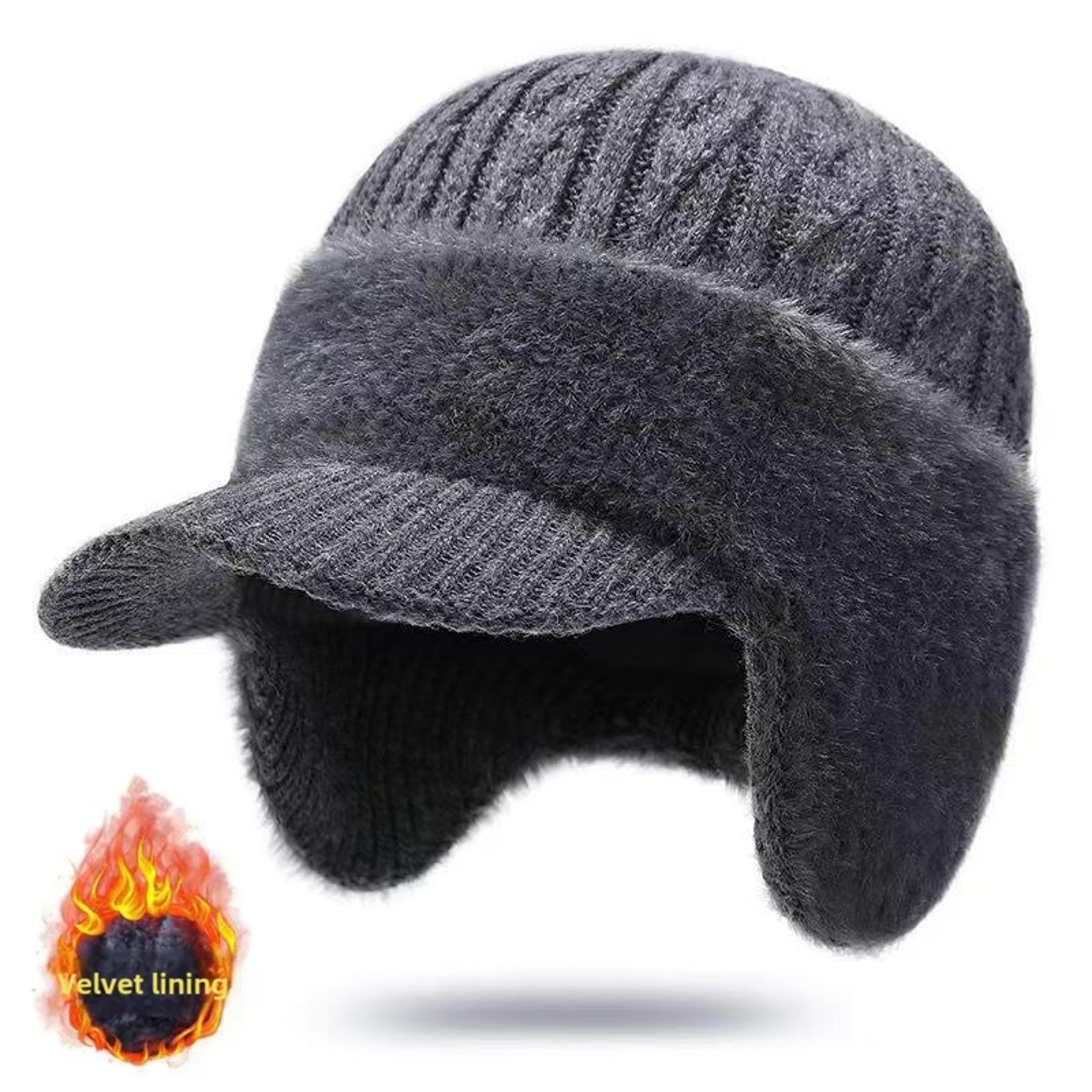 plush fur lined winter earflap beanie for men and women