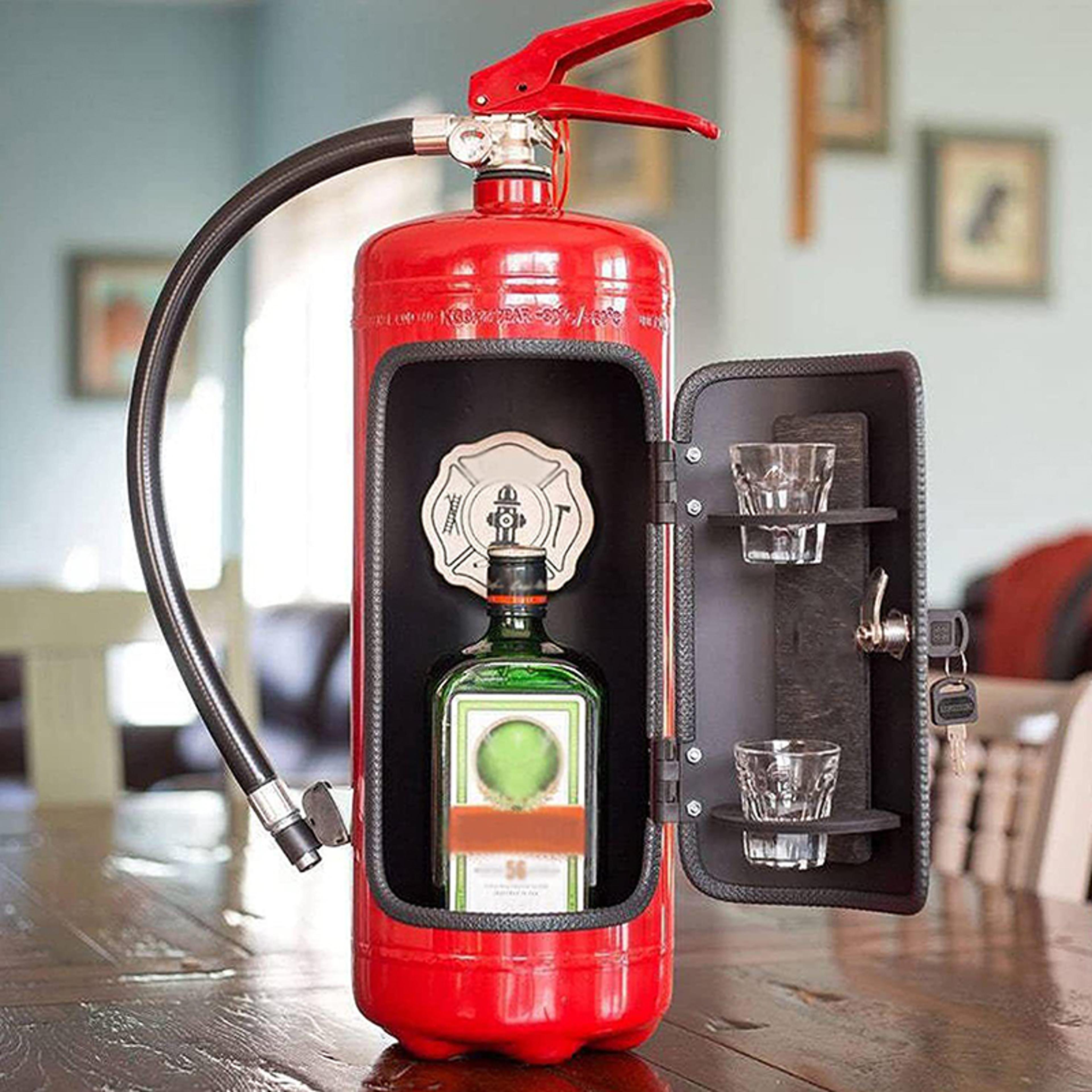 fire extinguisher mini bar wine cabinet bottle storage box