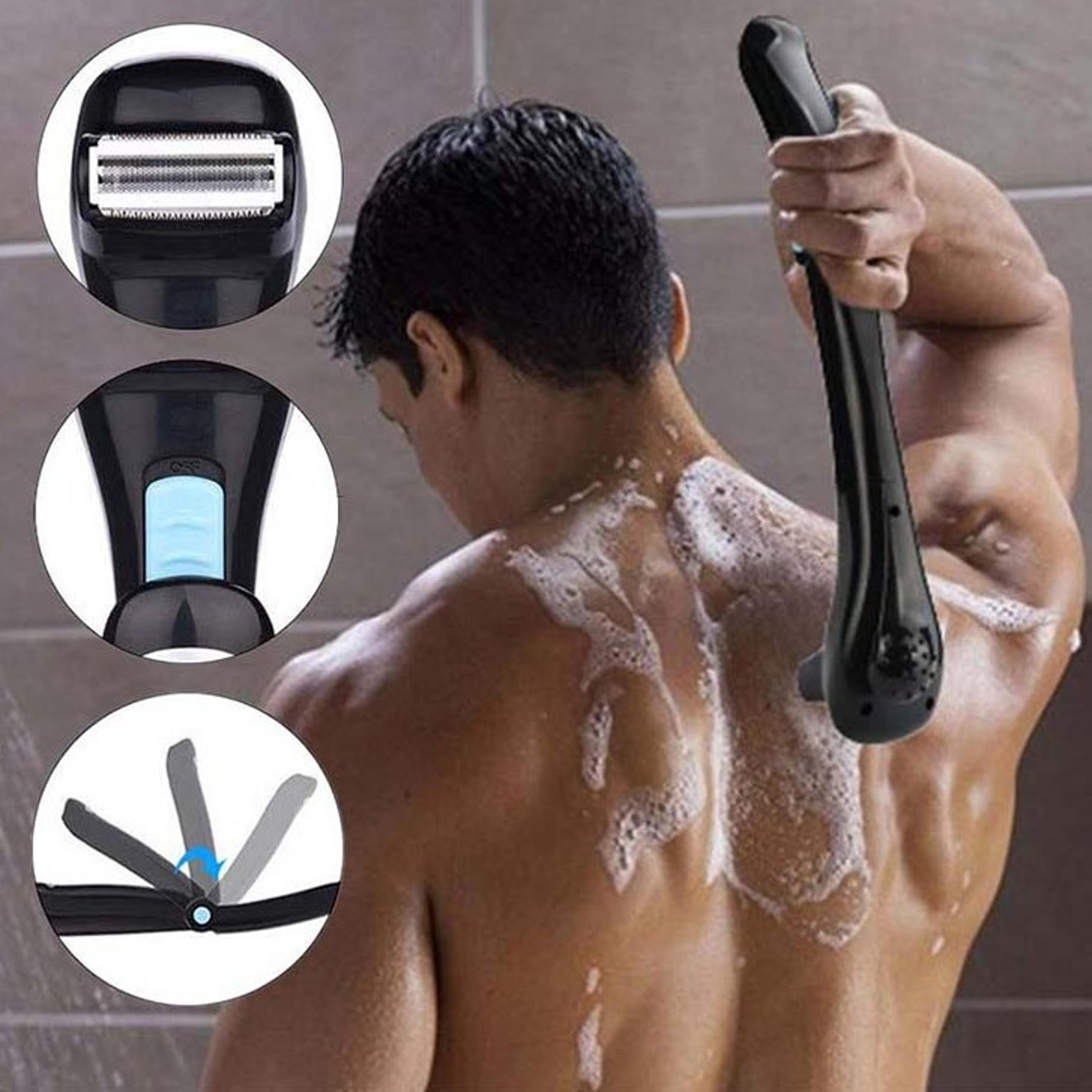 foldable back shaver for men long handle body groomer for easy hair removal