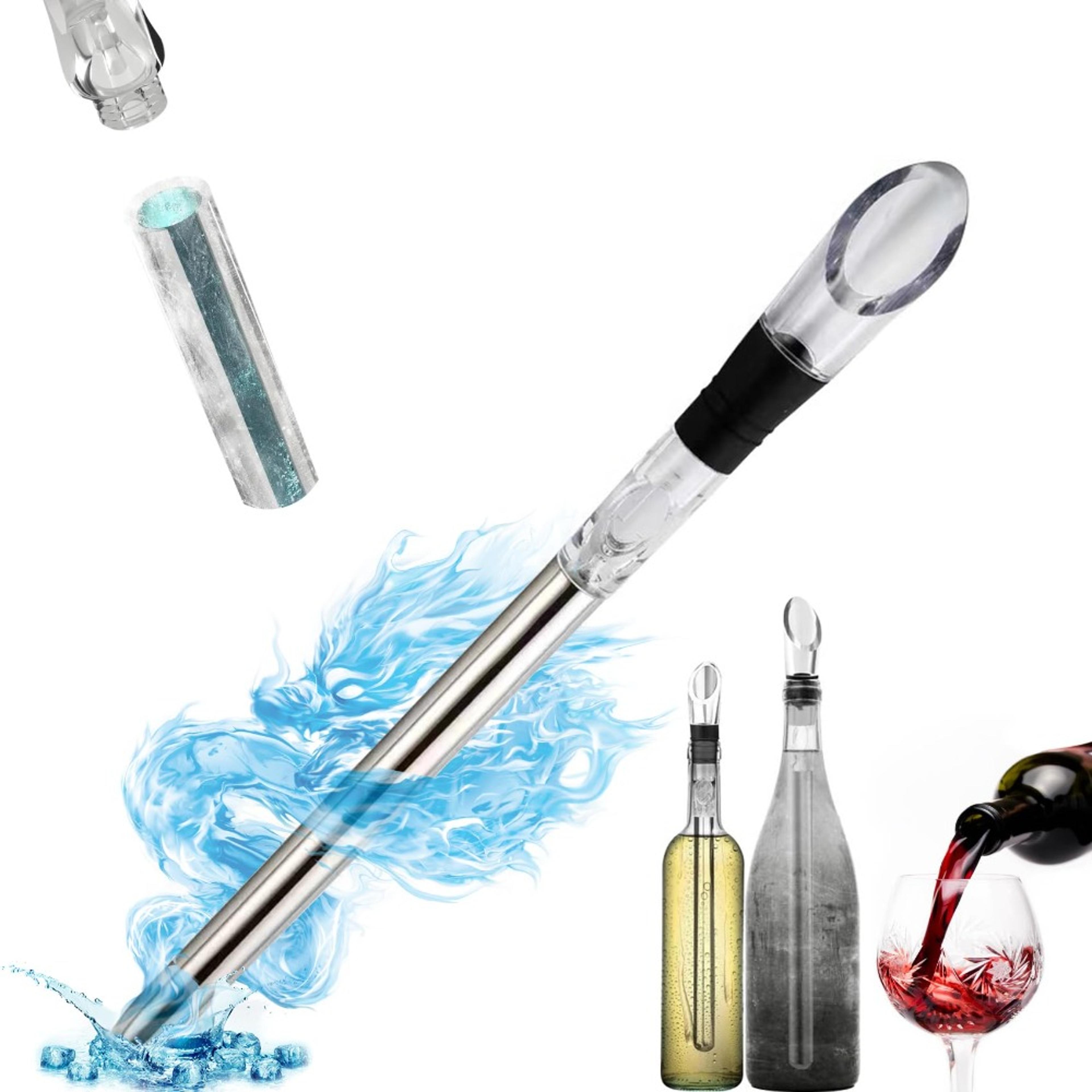 stainless steel wine chiller stick rapid bottle cooler for undiluted wine