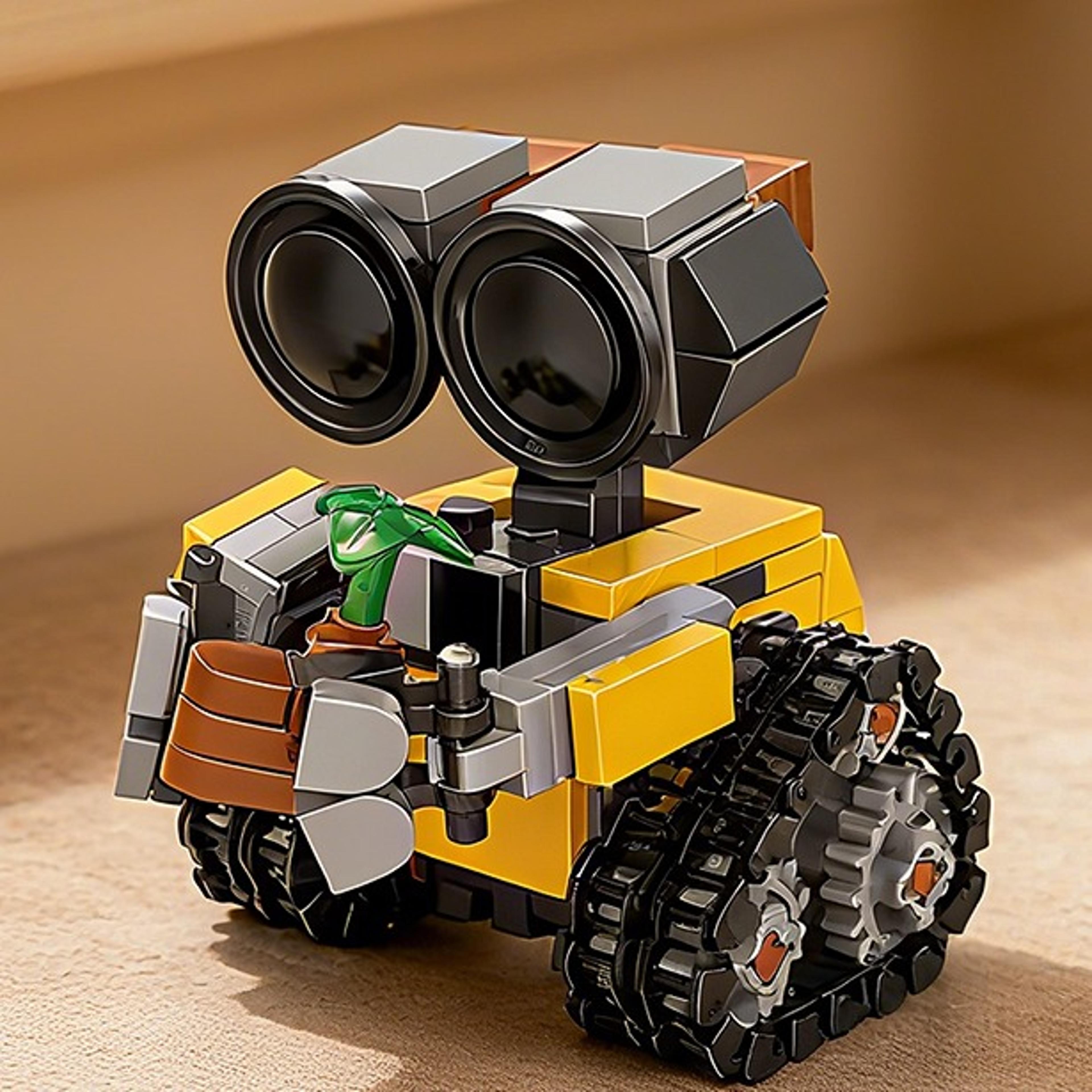 mini robot building blocks sci fi tracked robot building kit