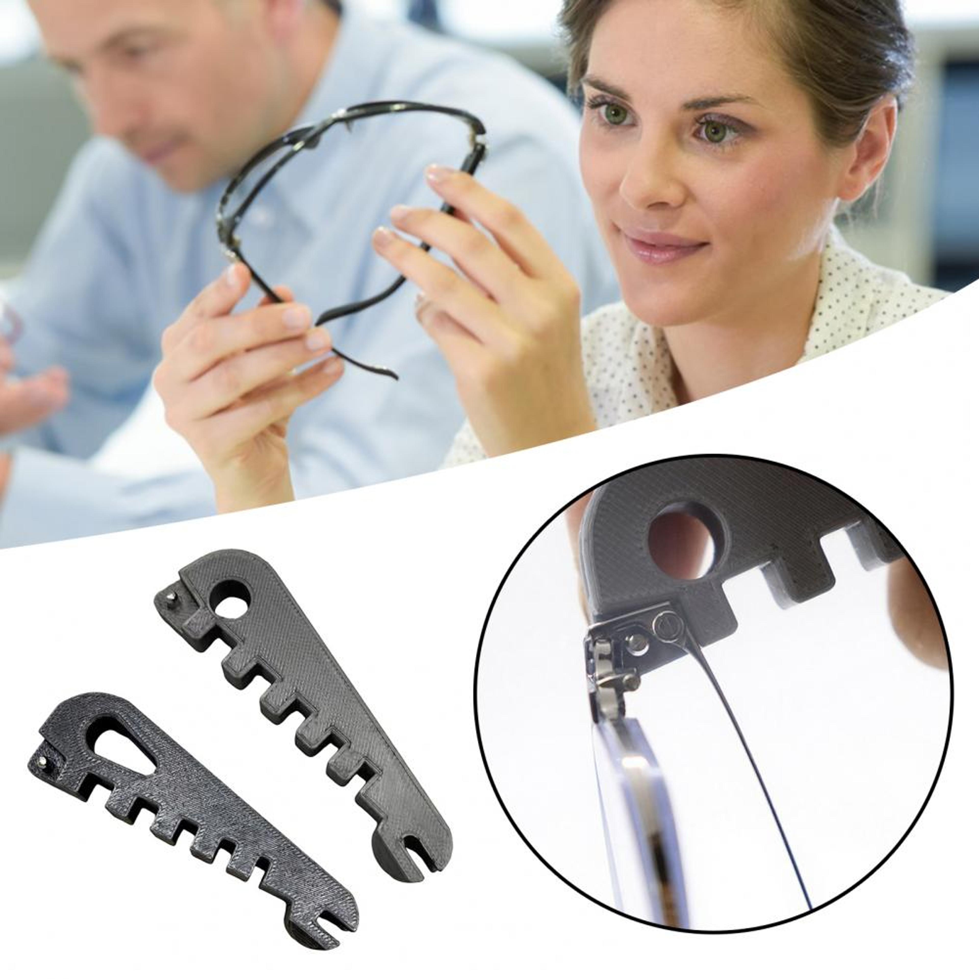 precision eyeglass frame bending tool curvature adjuster for temple arms and nose pads