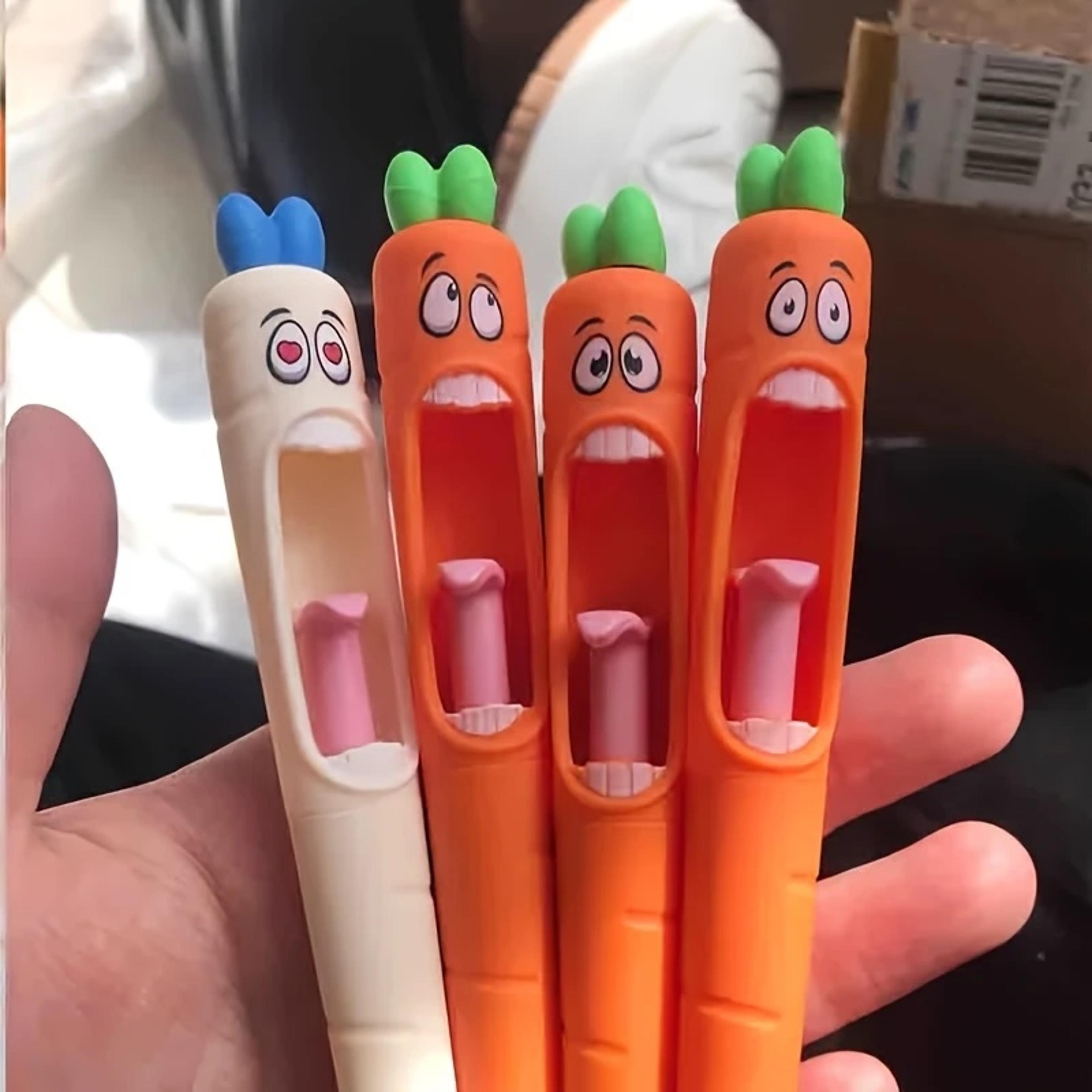 cute radish gel pens black ink novelty stationery set for school office gifts