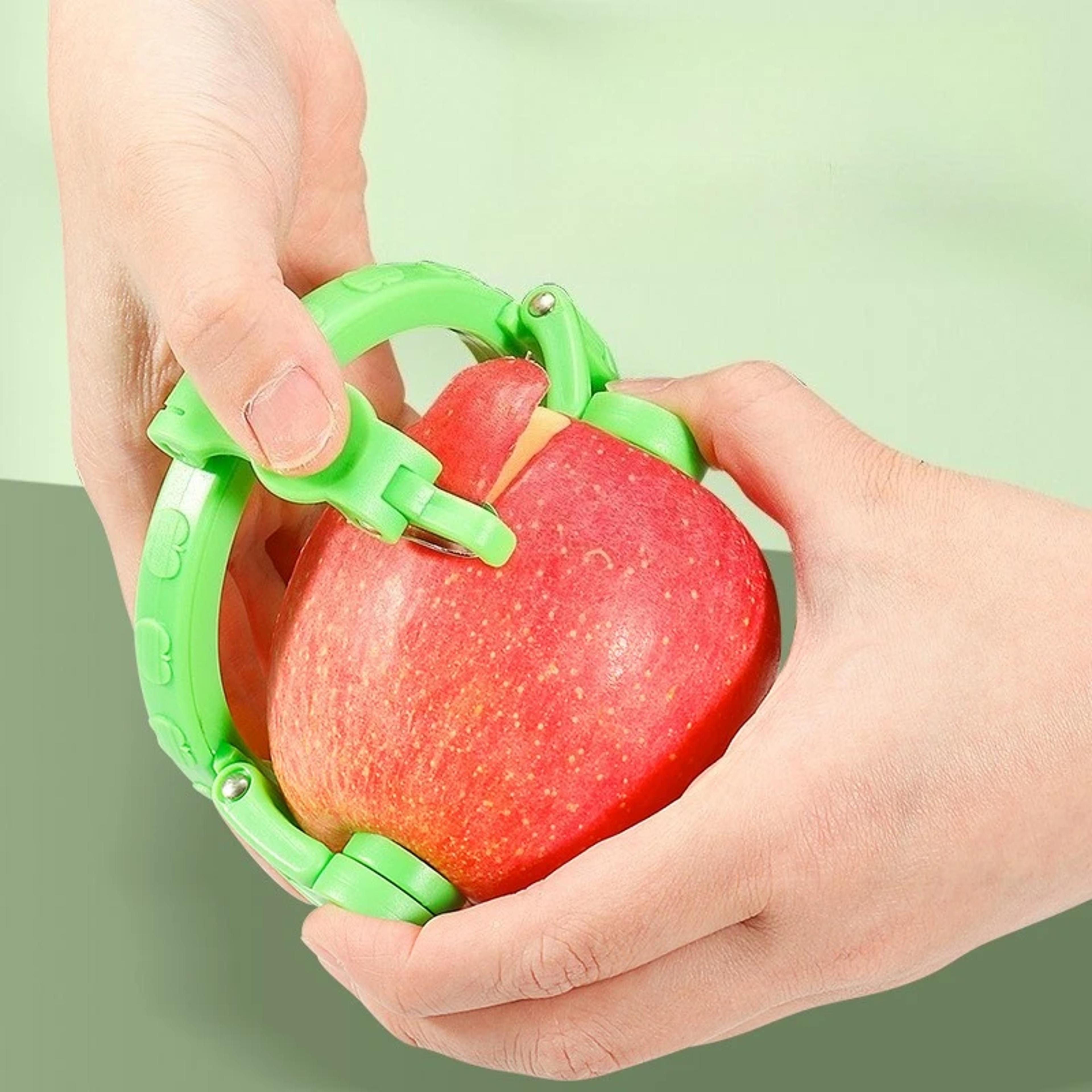 handheld rotating fruit peeler apple peeler and fruit spiralizer for easy kitchen prep