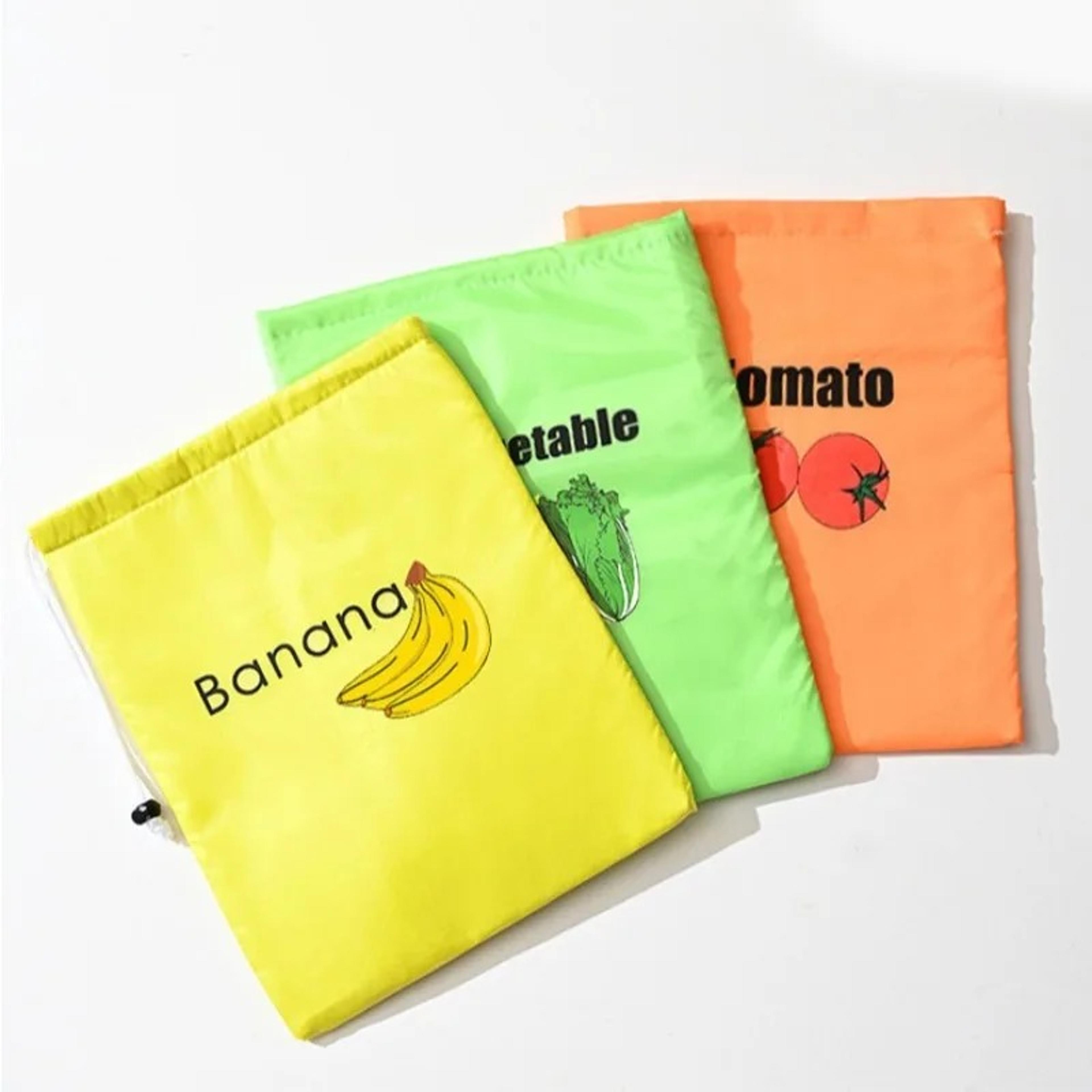 reusable insulated produce fresh keeper bag for bananas lettuce fruits and vegetables