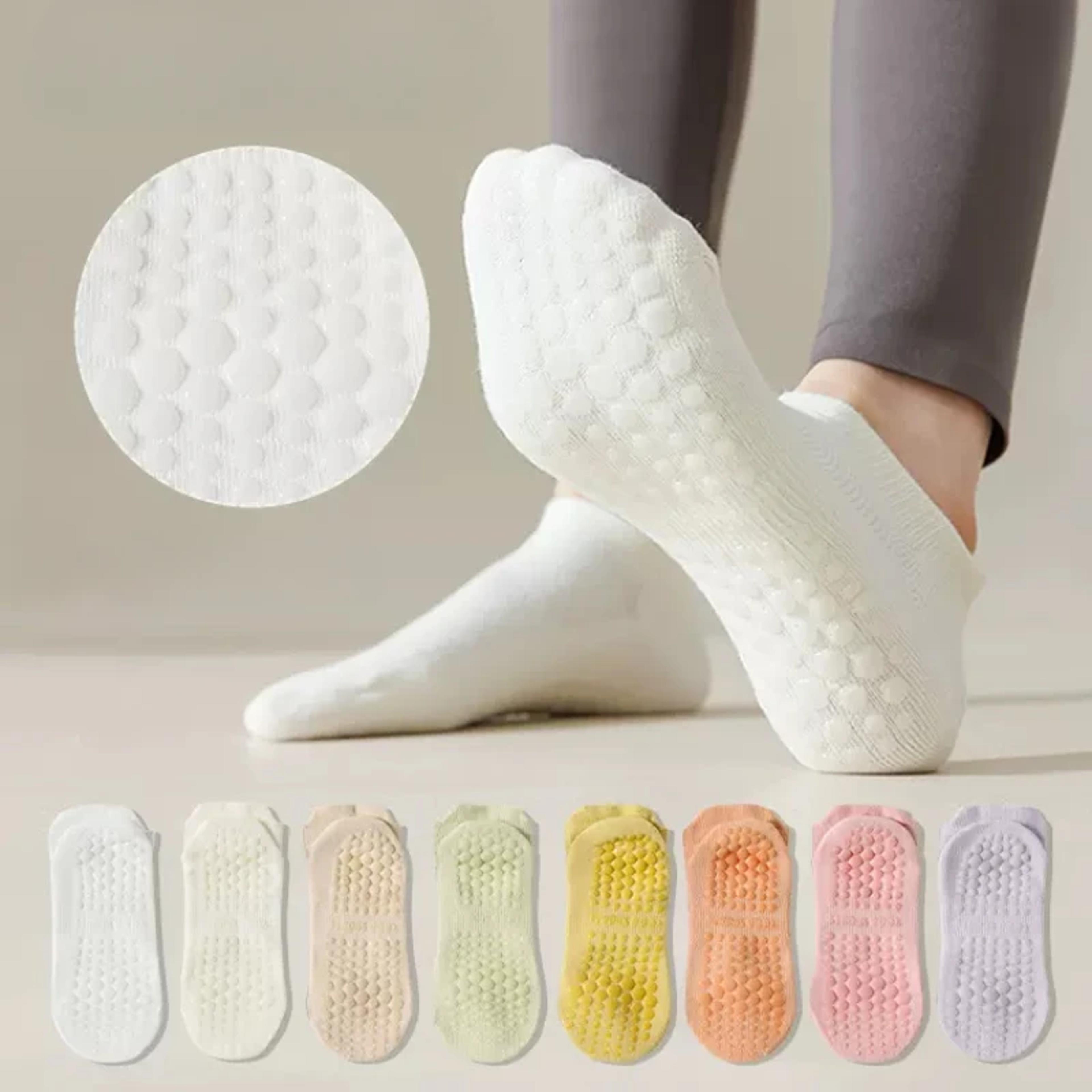 mesh breathable yoga socks women cotton non slip pilates fitness dance socks