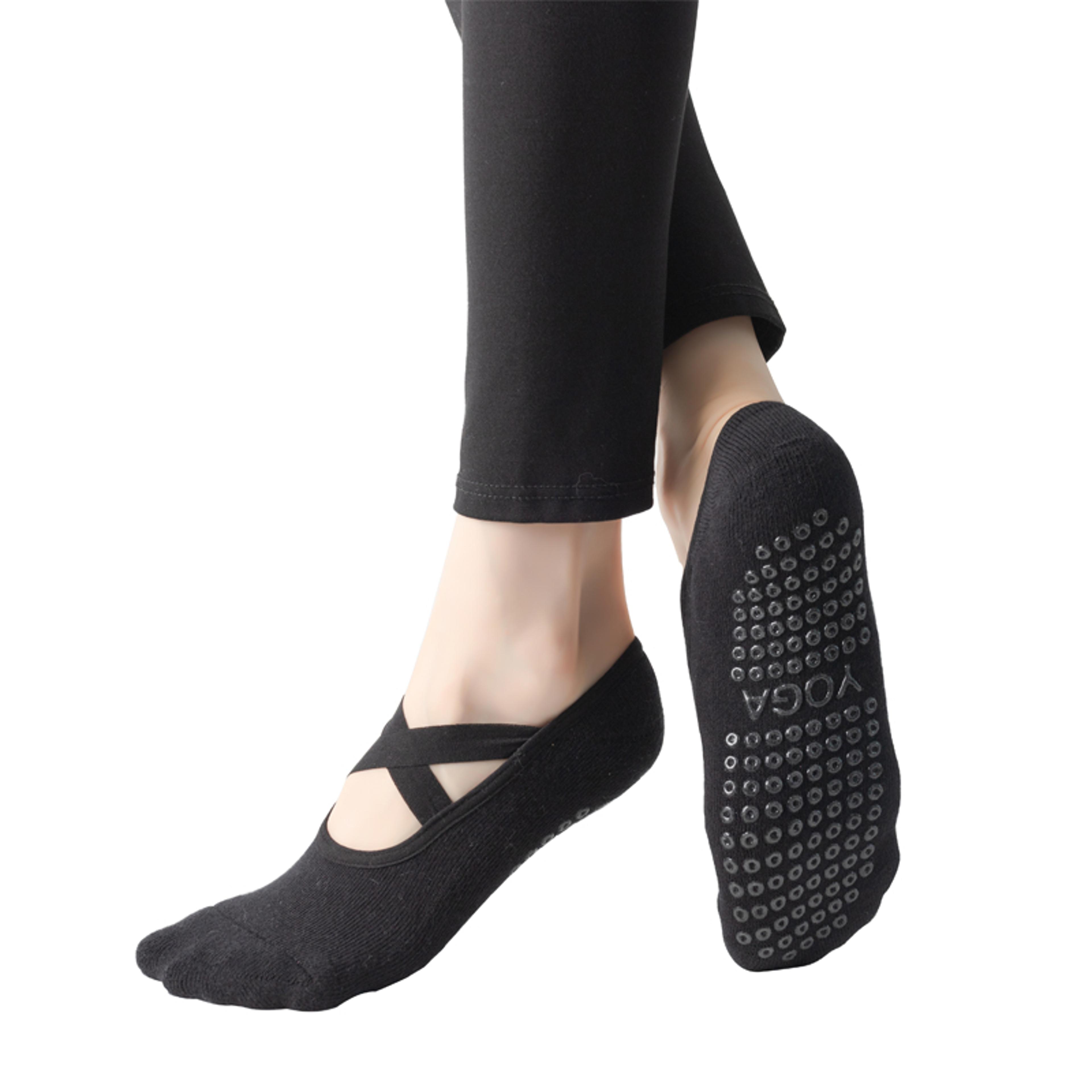 women yoga socks non slip grip cotton pilates ballet dance fitness socks
