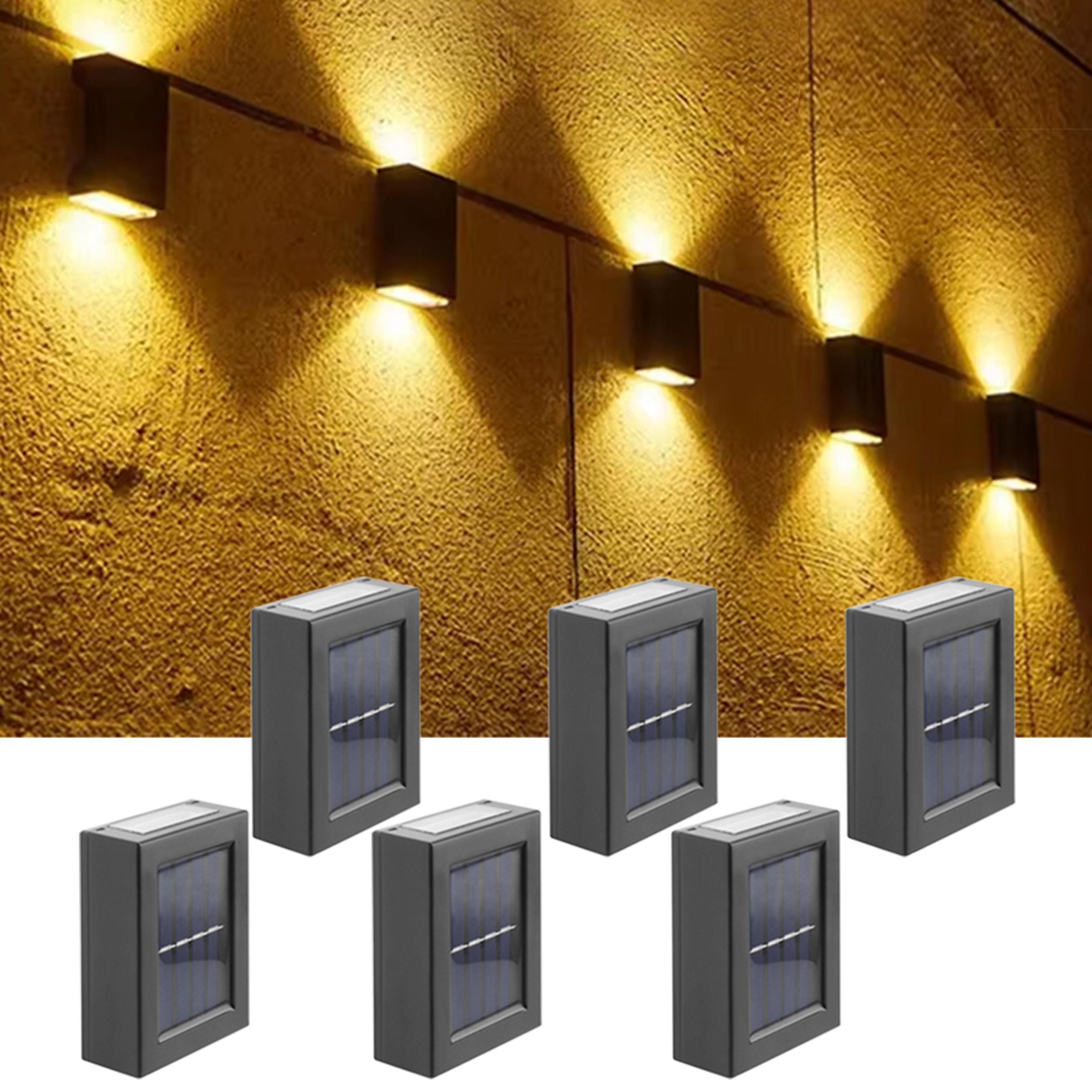 solar up and down outdoor wall lights ip65 led garden spot lights