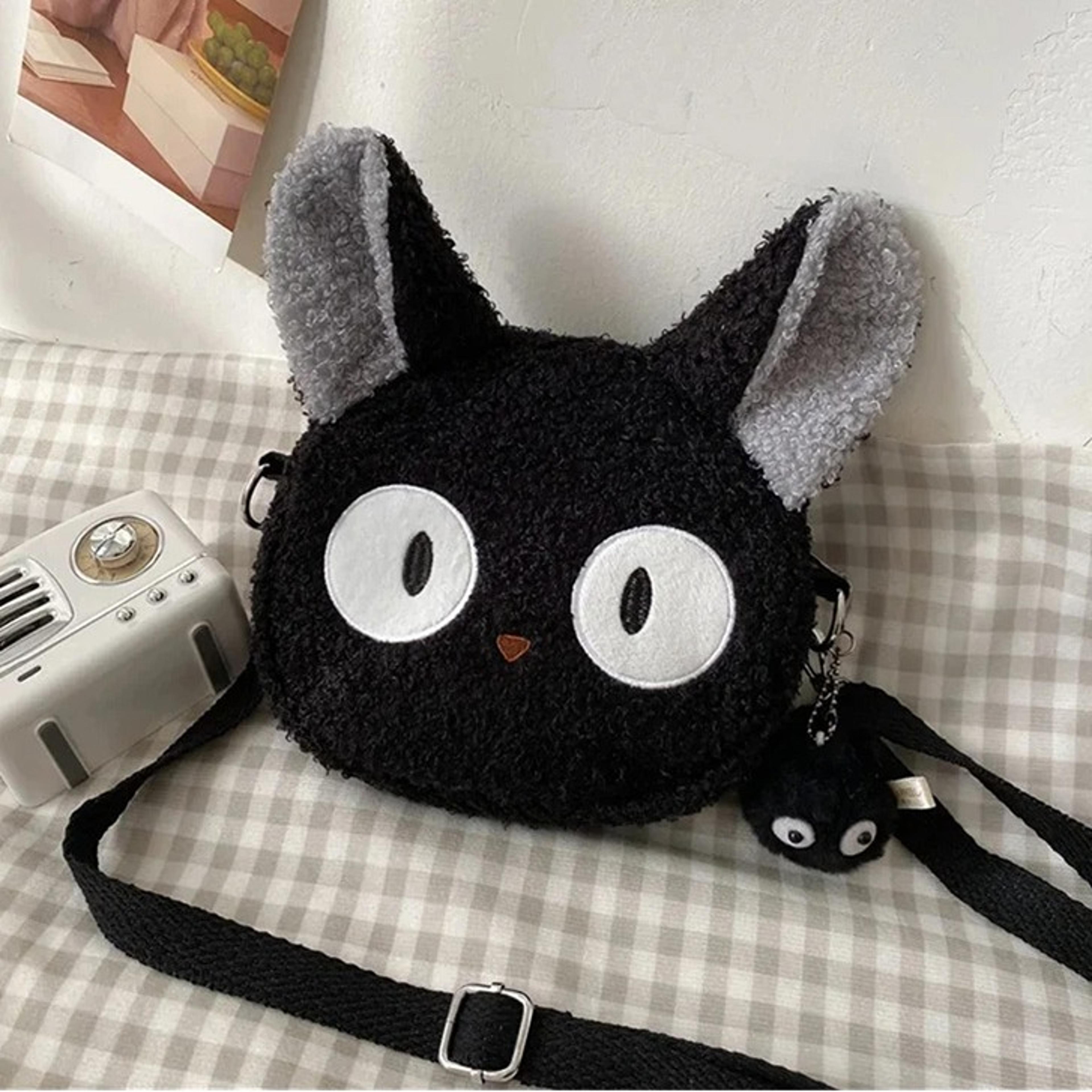 cute cat crossbody bag adjustable shoulder purse for women and girls