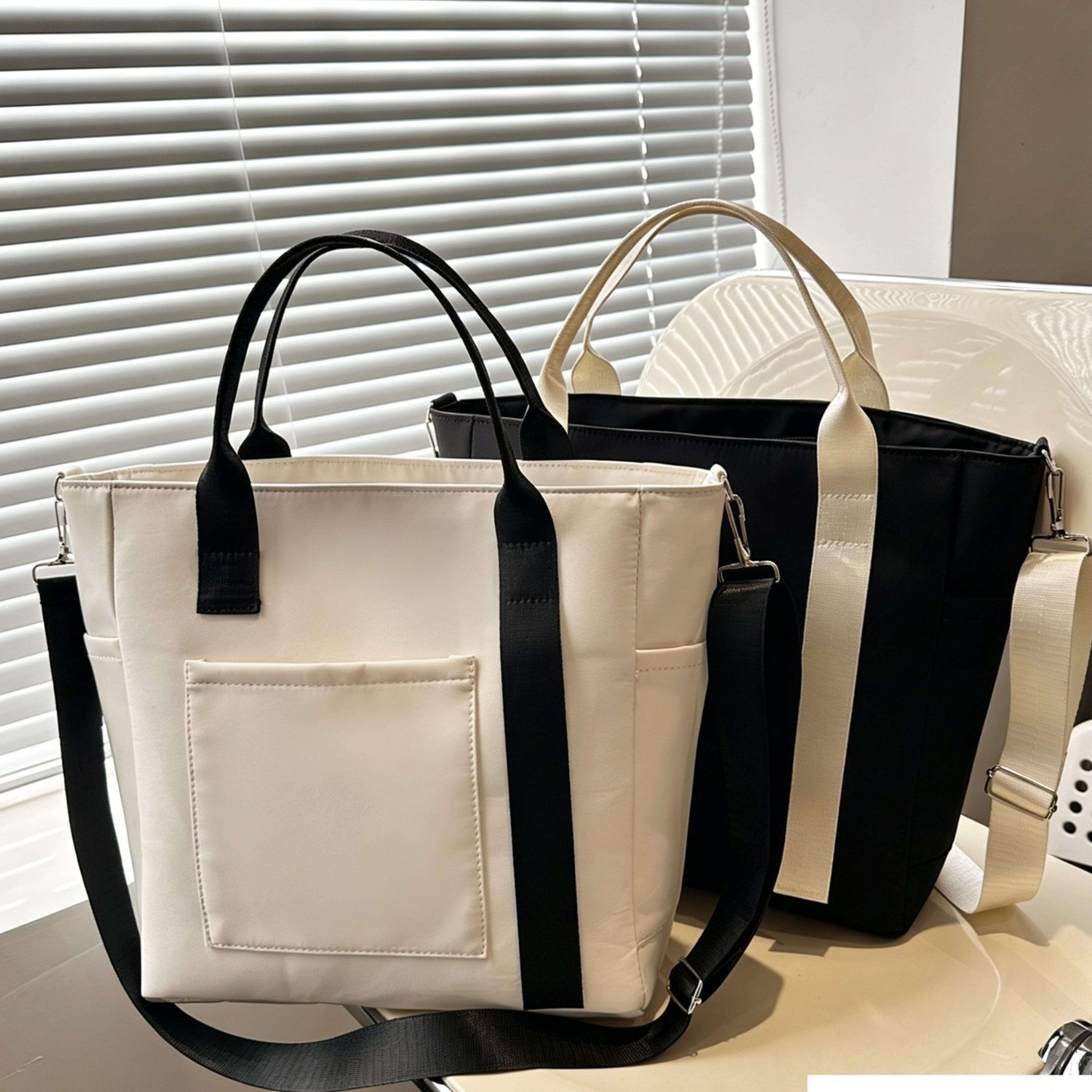 waterproof nylon tote bag large capacity lightweight crossbody shoulder bag
