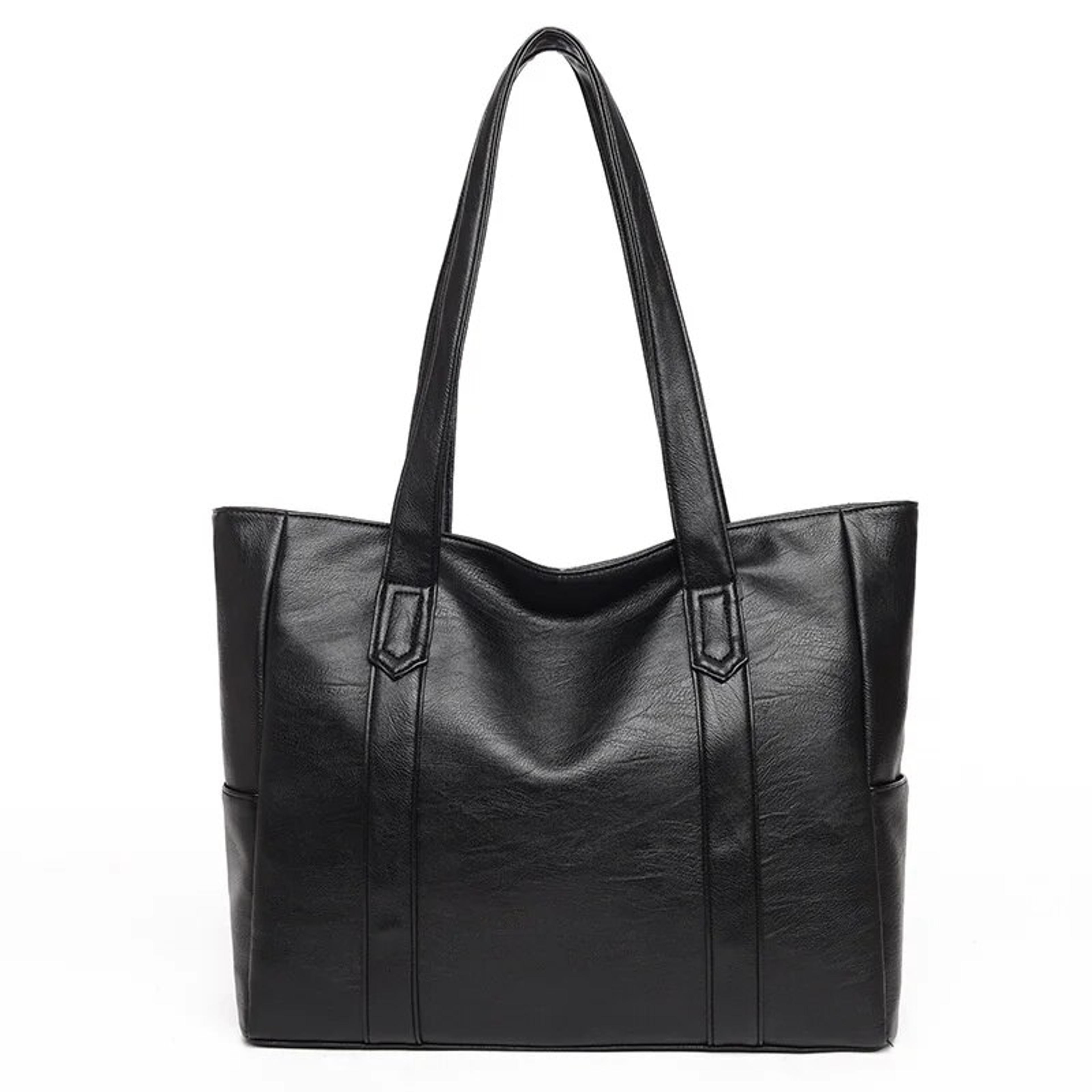 women pu leather large capacity shoulder bag crossbody hand tote vintage