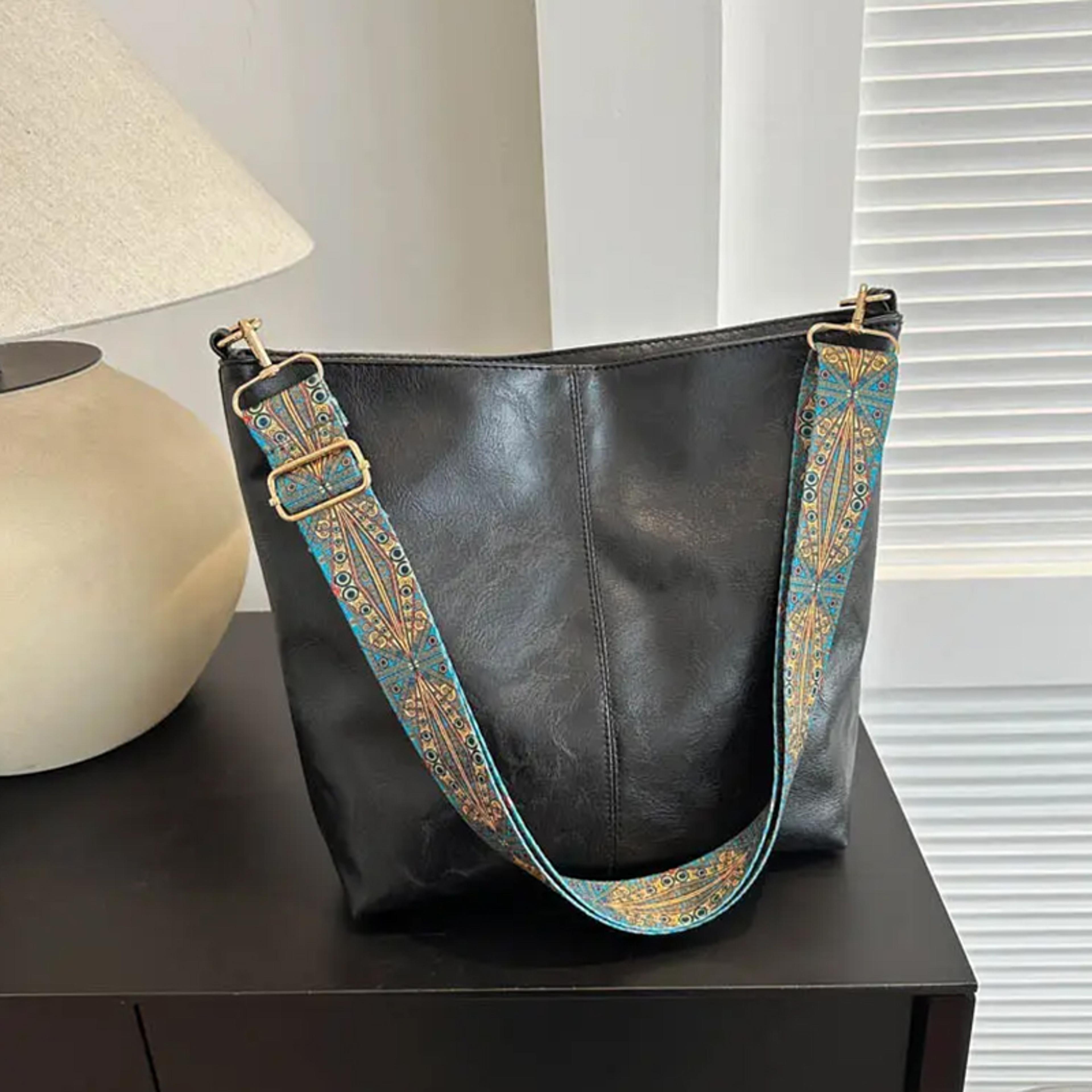 fashion solid color pu tote bag with zipper closure and shoulder design